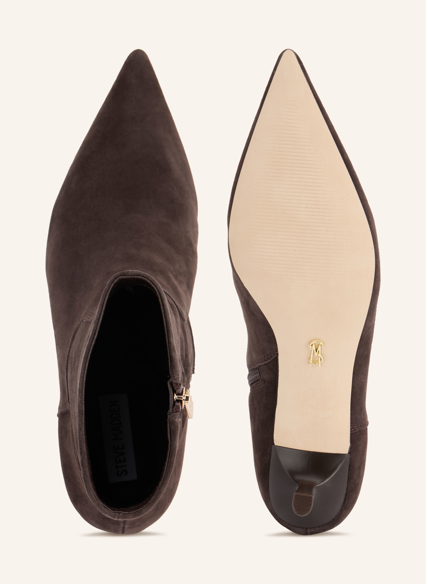 STEVE MADDEN Botki REBELLA-S: CIEMNOBRĄZOWY / ZŁOTY