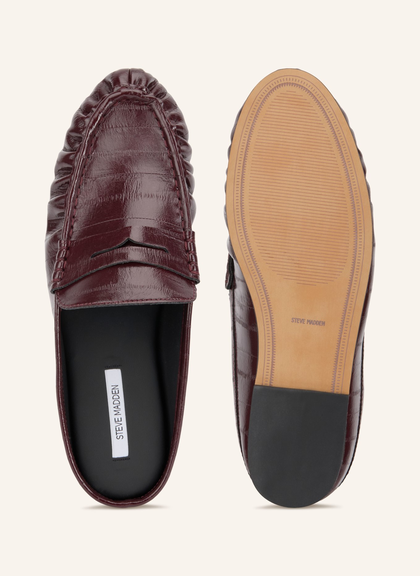 STEVE MADDEN Mules RAFE: ROUGE FONCÉ
