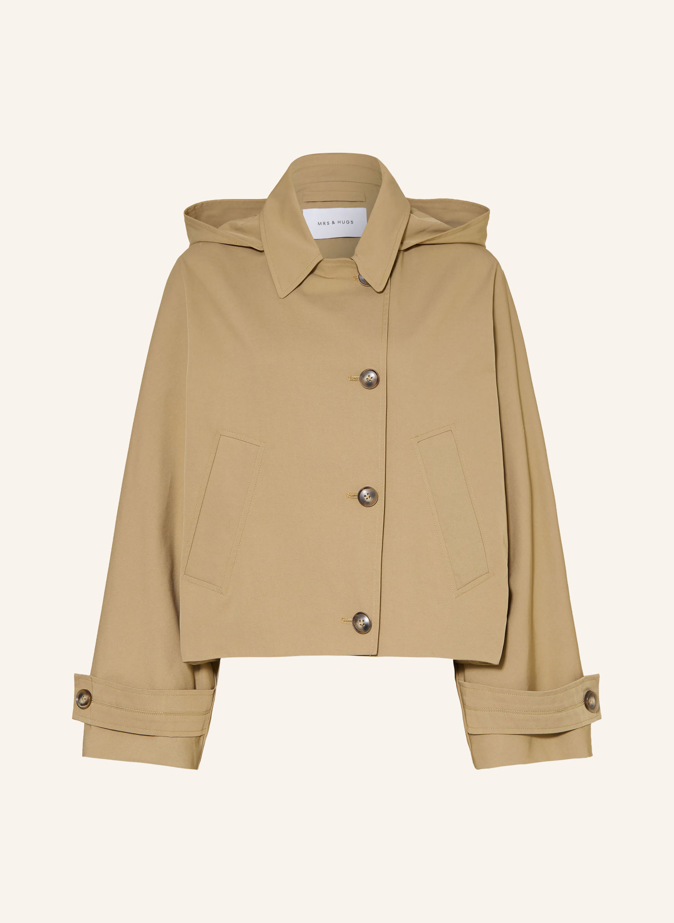 MRS & HUGS Trench coat jacket: LIGHT BROWN