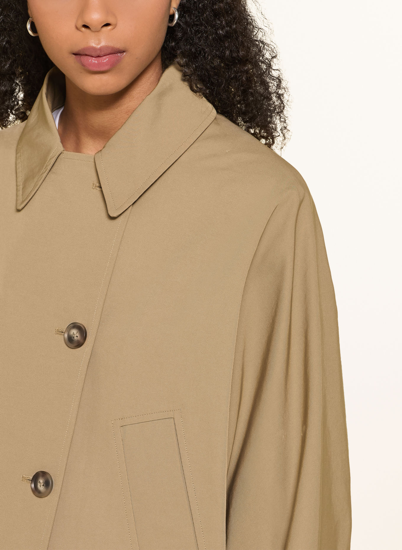 MRS & HUGS Trench coat jacket: LIGHT BROWN