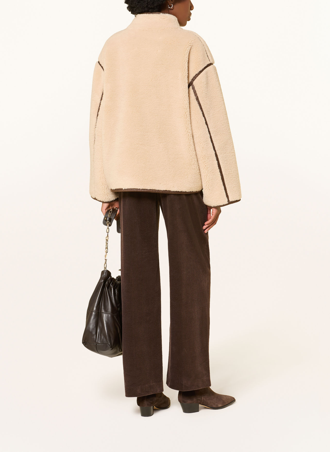 MRS & HUGS Jas van teddybont: BEIGE / MARRON FONCÉ