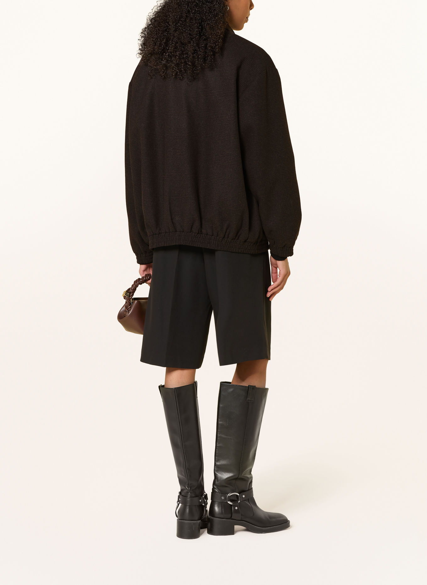 MRS & HUGS Overshirt: BLACK / DARK BROWN