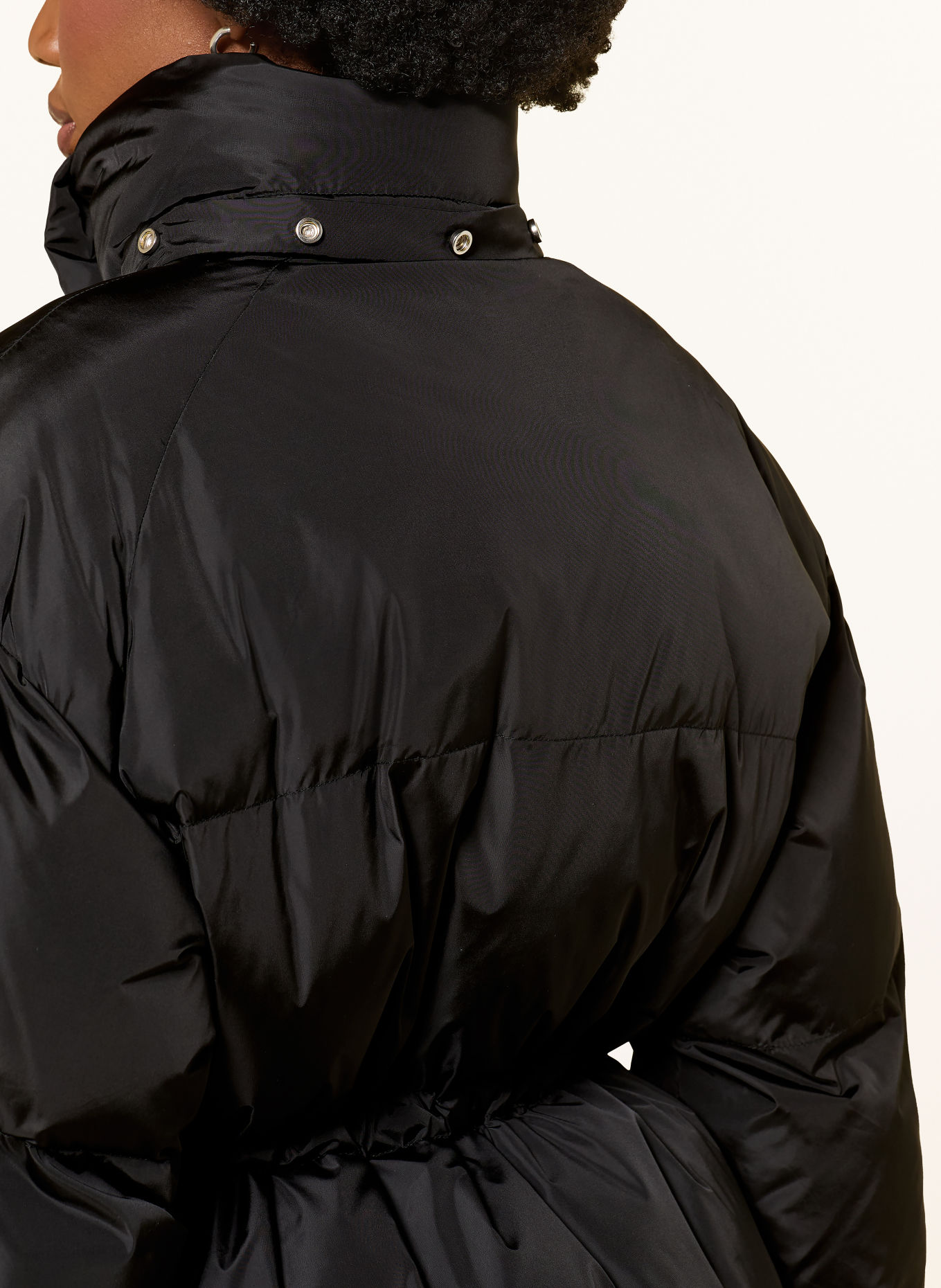 MRS & HUGS Gewatteerde jas met afneembare capuchon: ZWART
