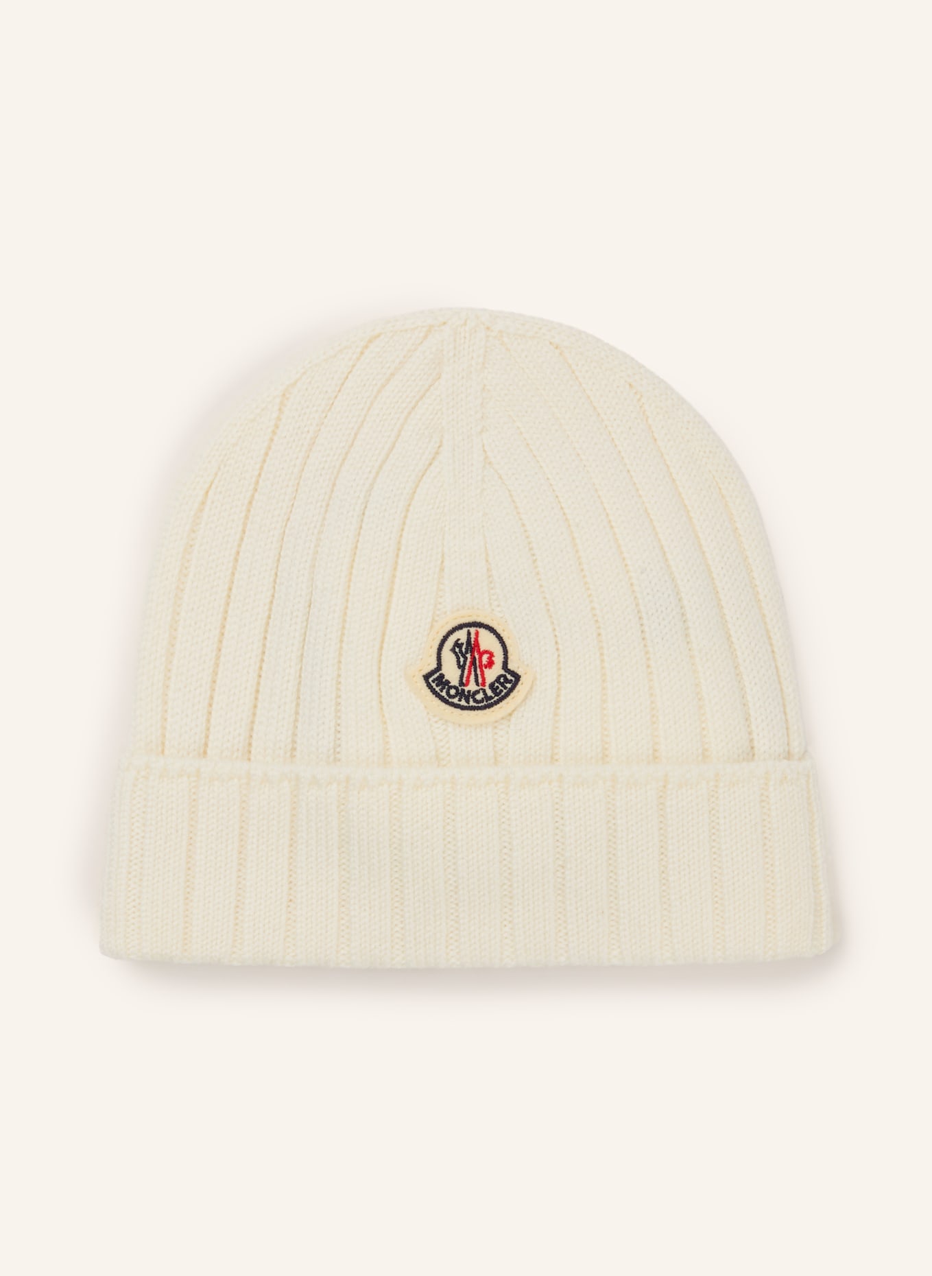 MONCLER enfant Muts: CRÈME / ROOD / DONKERBLAUW