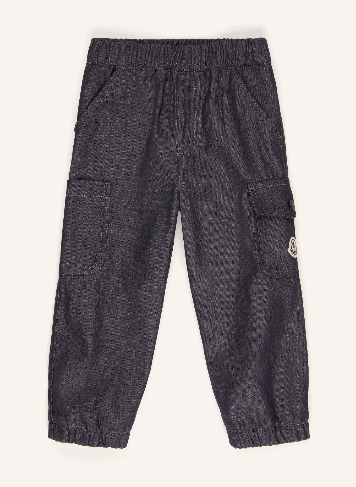 MONCLER enfant Cargohose in Jeansoptik: DUNKELBLAU
