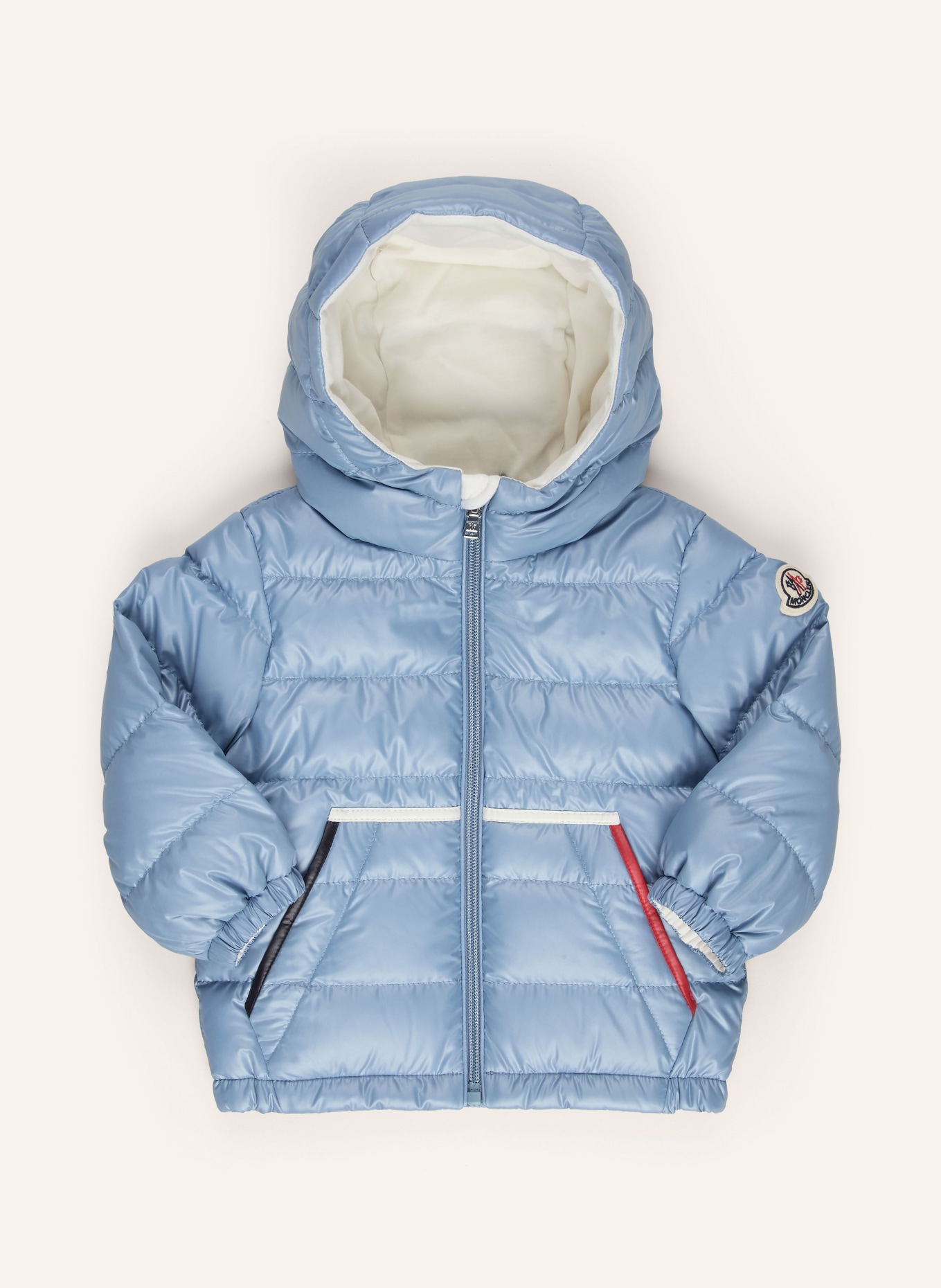 MONCLER enfant Daunenjacke ICARUS: HELLBLAU / ROT / WEISS