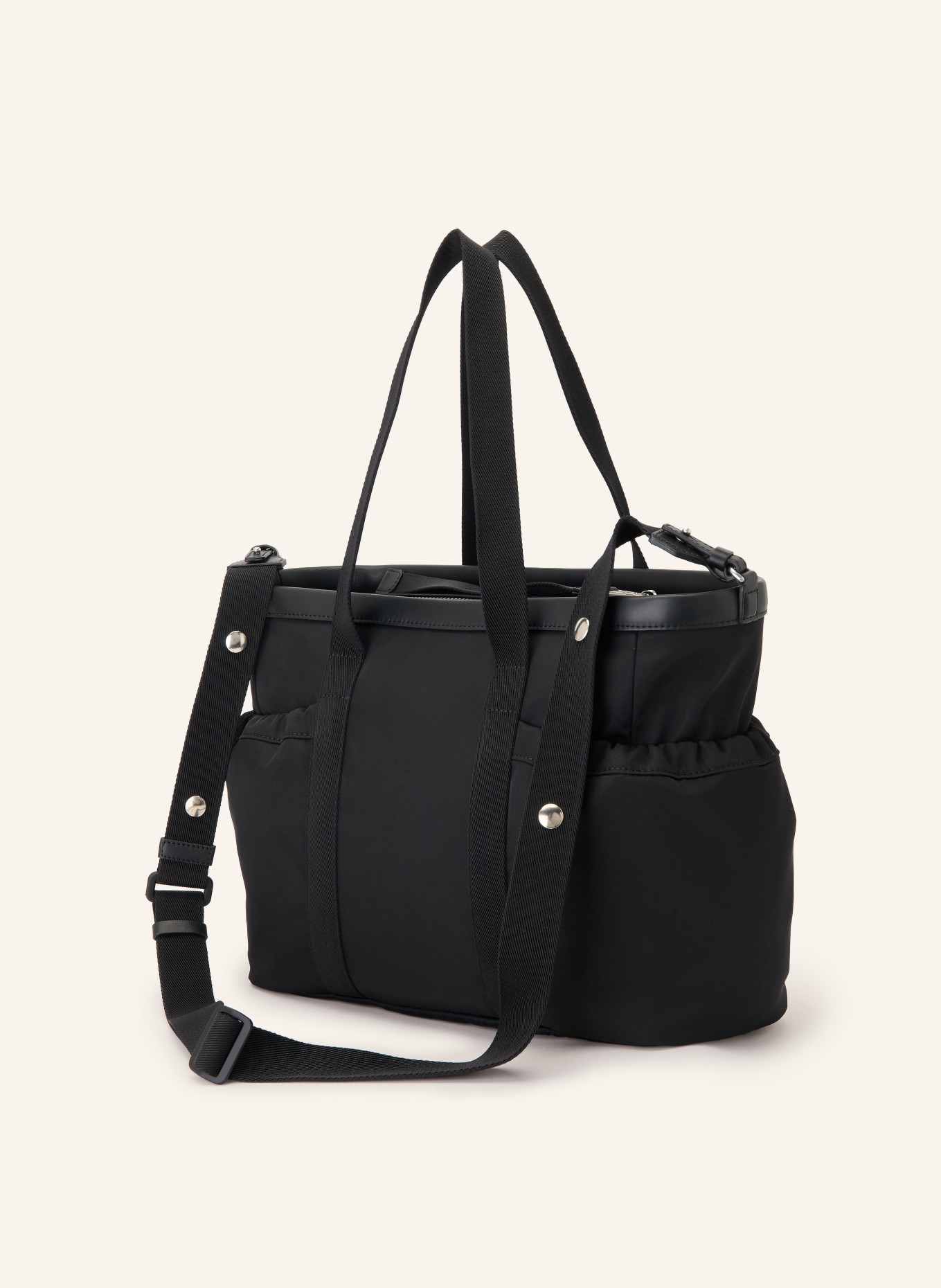 MONCLER enfant Wickeltasche: SCHWARZ / SILBER