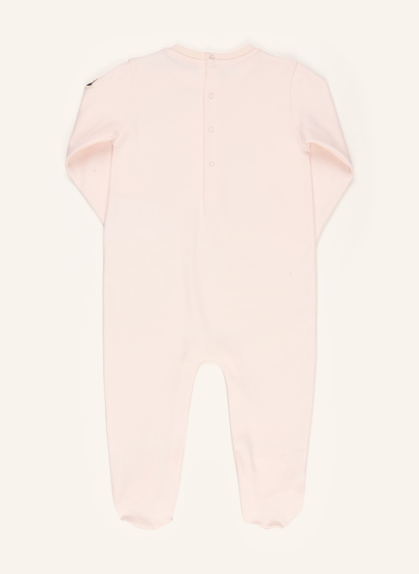 MONCLER enfant Set: Strampler und Mütze: HELLROSA / WEISS