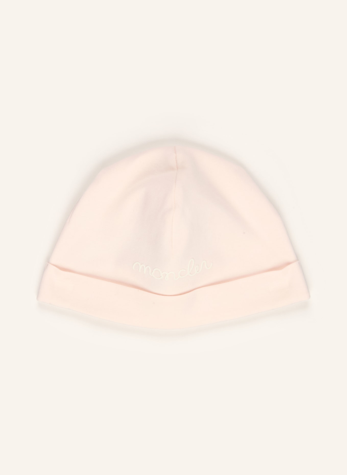 MONCLER enfant Set: Strampler und Mütze: HELLROSA / WEISS