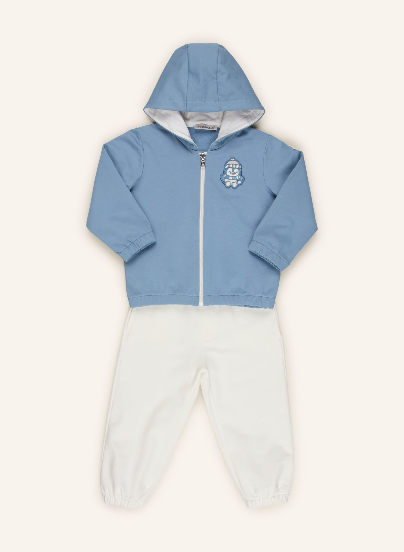 MONCLER enfant Trainingspak: LICHTBLAUW / WIT