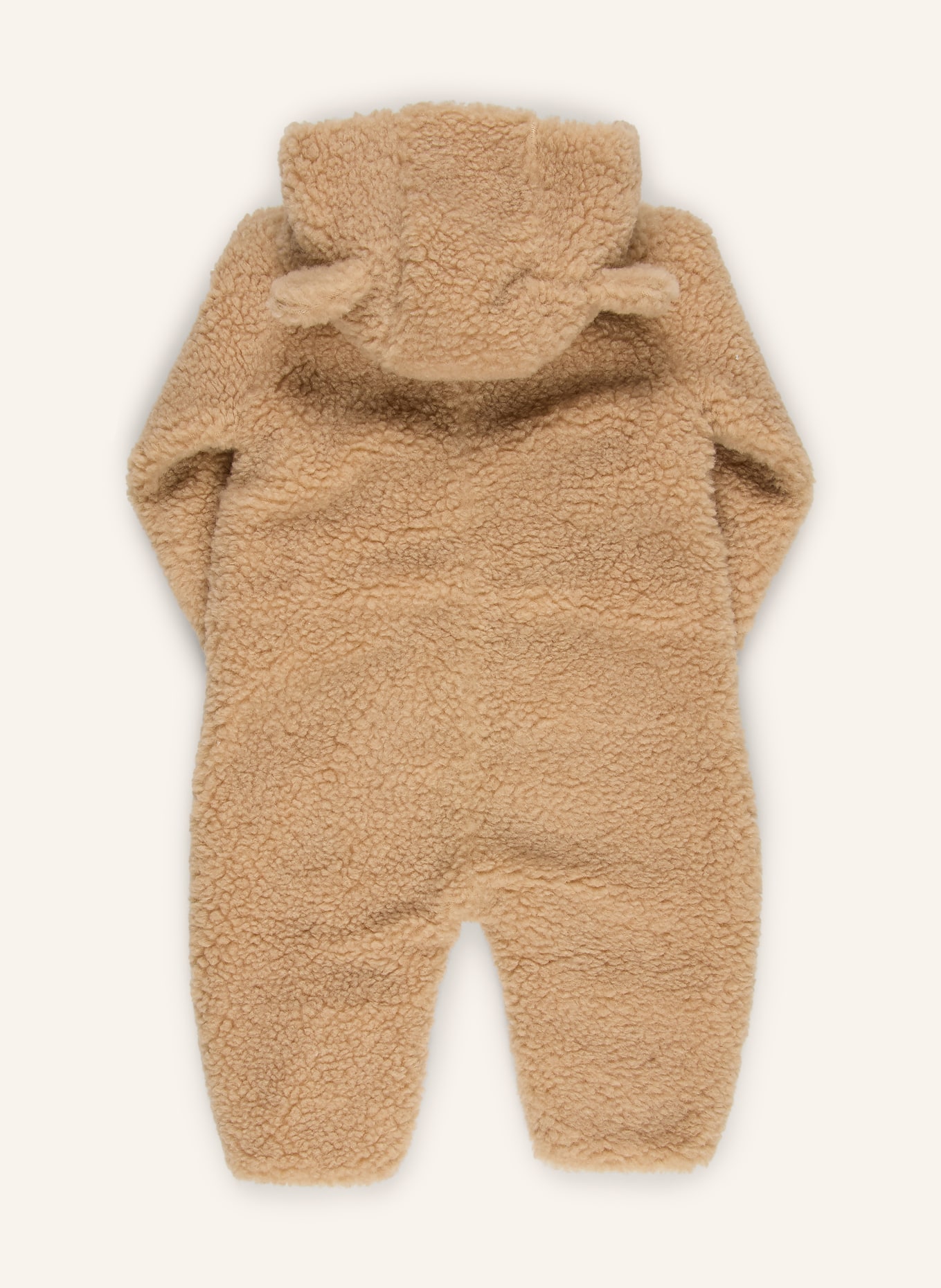 MONCLER enfant Barboteuse en fourrure de peluche: BEIGE