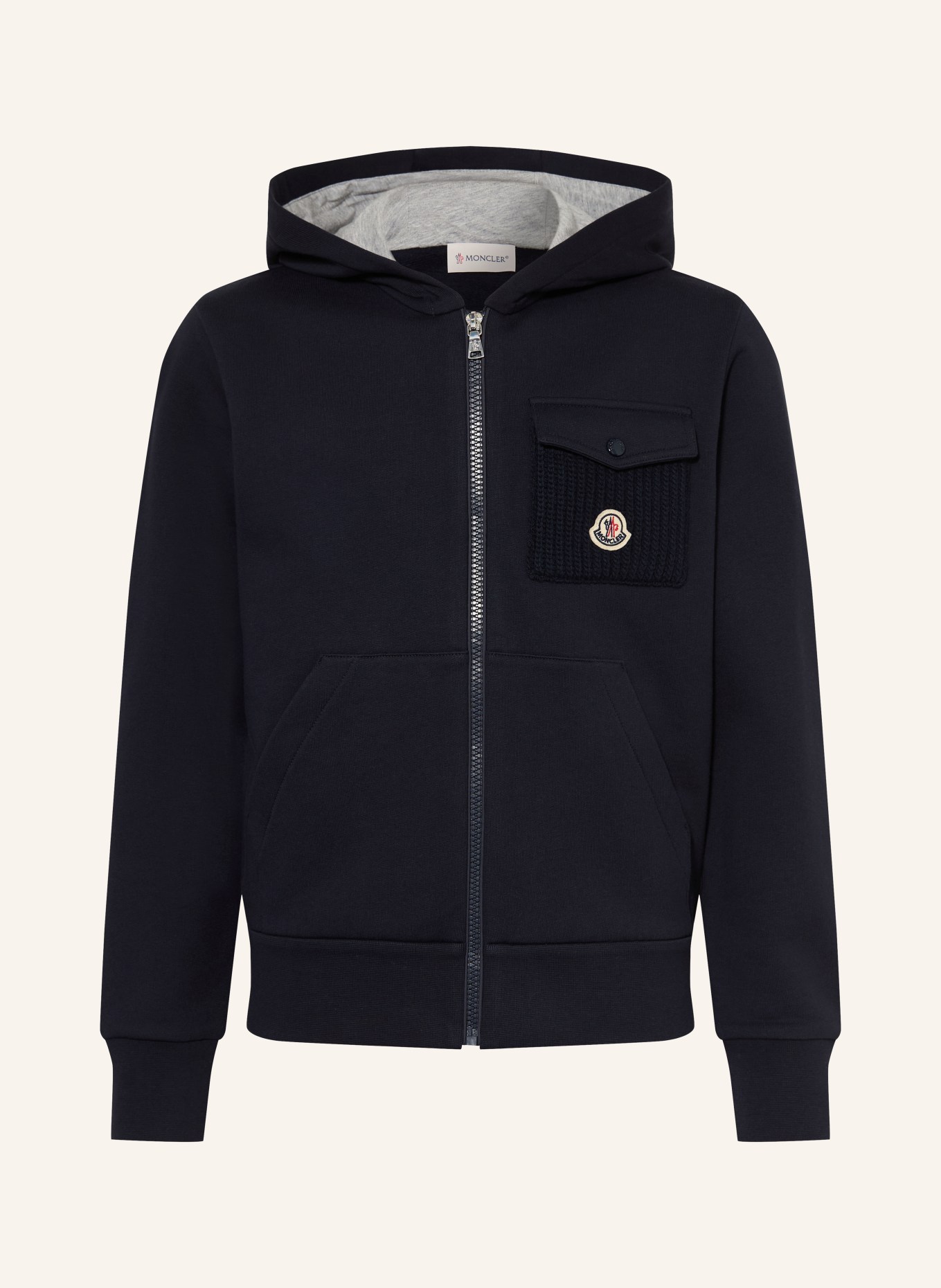MONCLER enfant Sweat zippé: BLEU FONCÉ