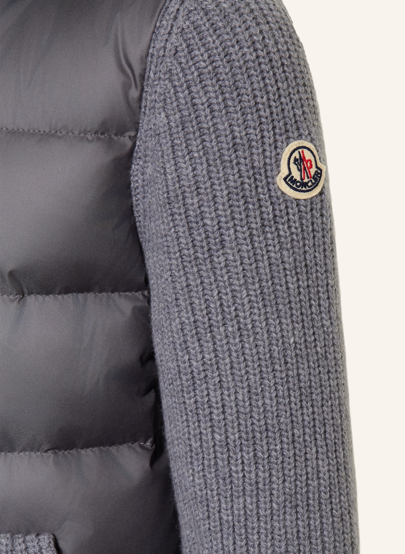 MONCLER enfant Doudoune en mélange de matières: GRIS