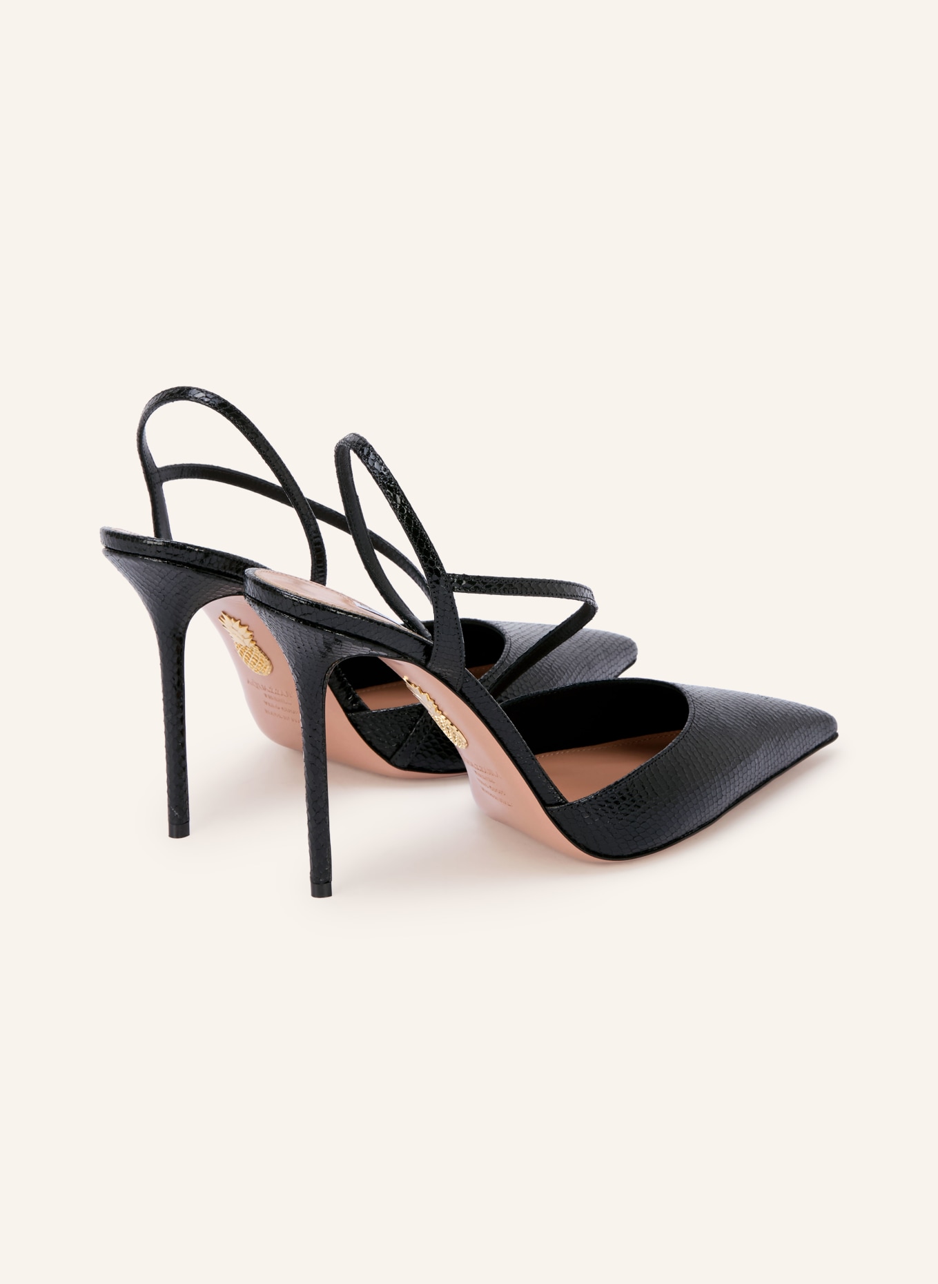AQUAZZURA Slingbacks DYNASTY: ZWART