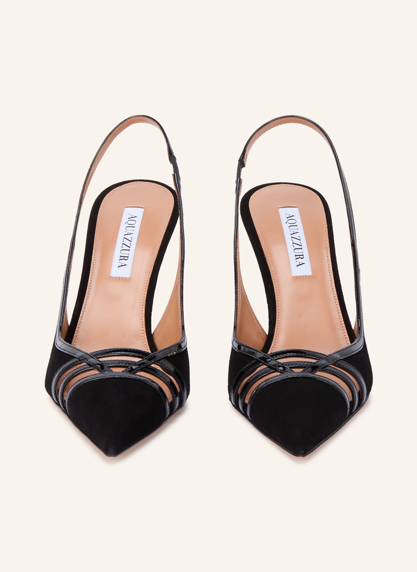 AQUAZZURA Slanke pumps KARI SLING 85: ZWART