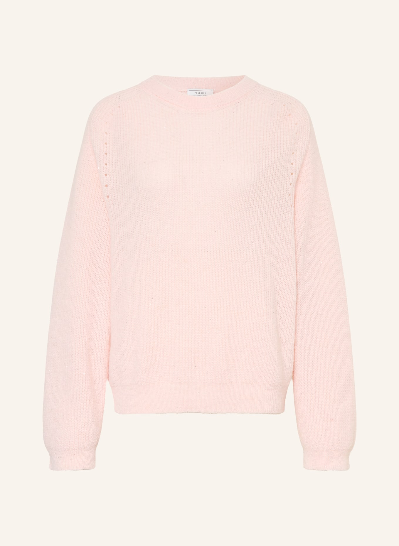 PESERICO Sweater with alpaca and sequins: LIGHT PINK