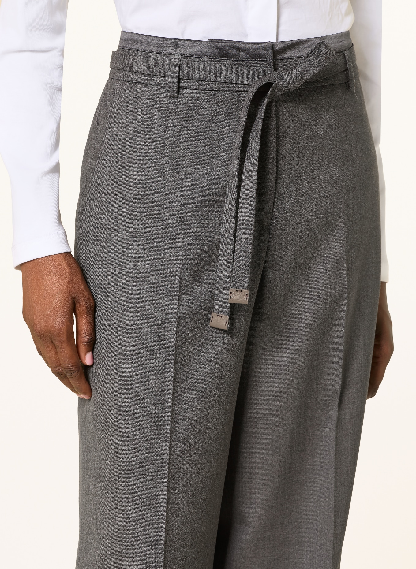 PESERICO Marlenehose: DUNKELGRAU / SCHWARZ