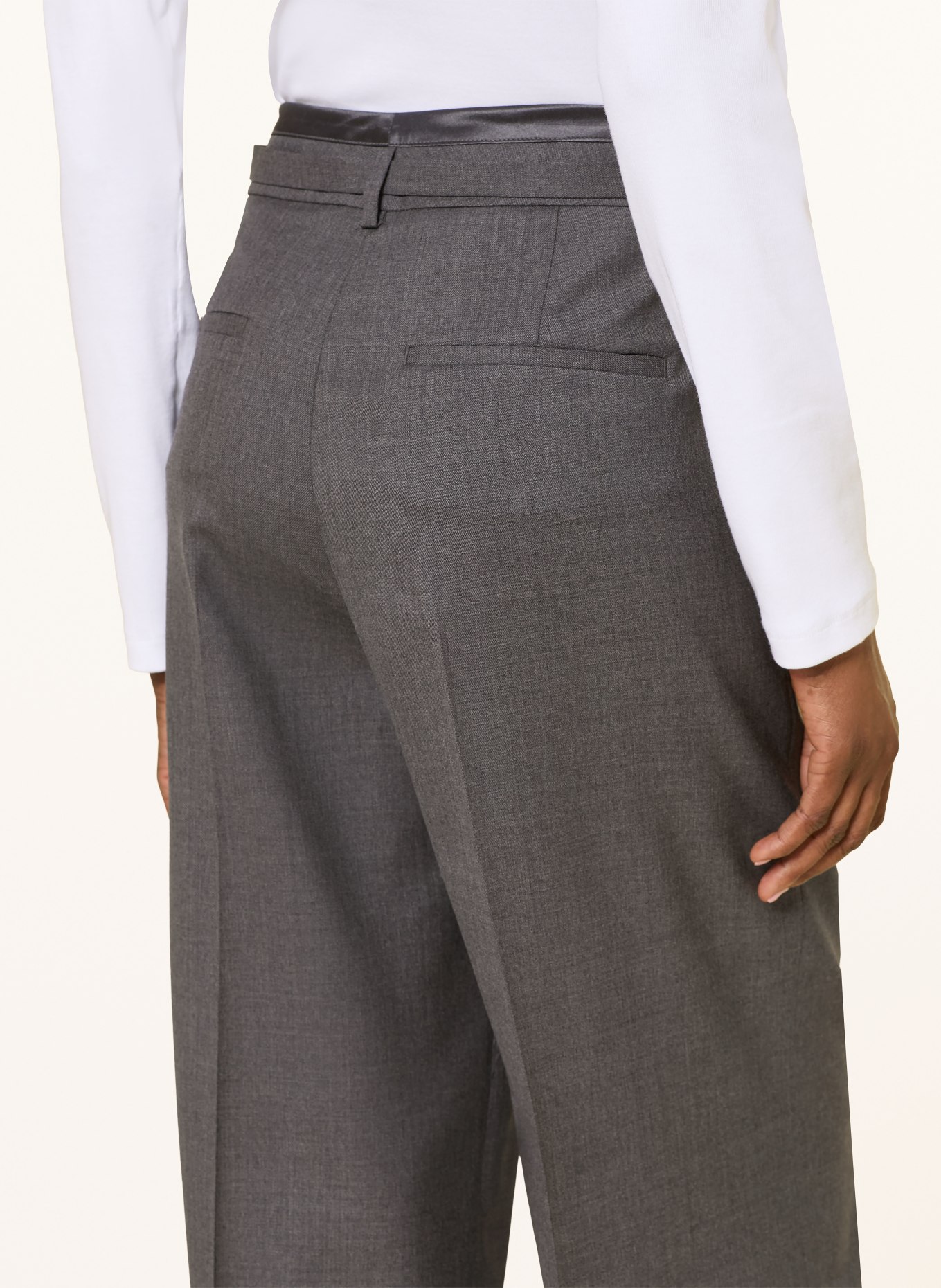 PESERICO Marlenehose: DUNKELGRAU / SCHWARZ