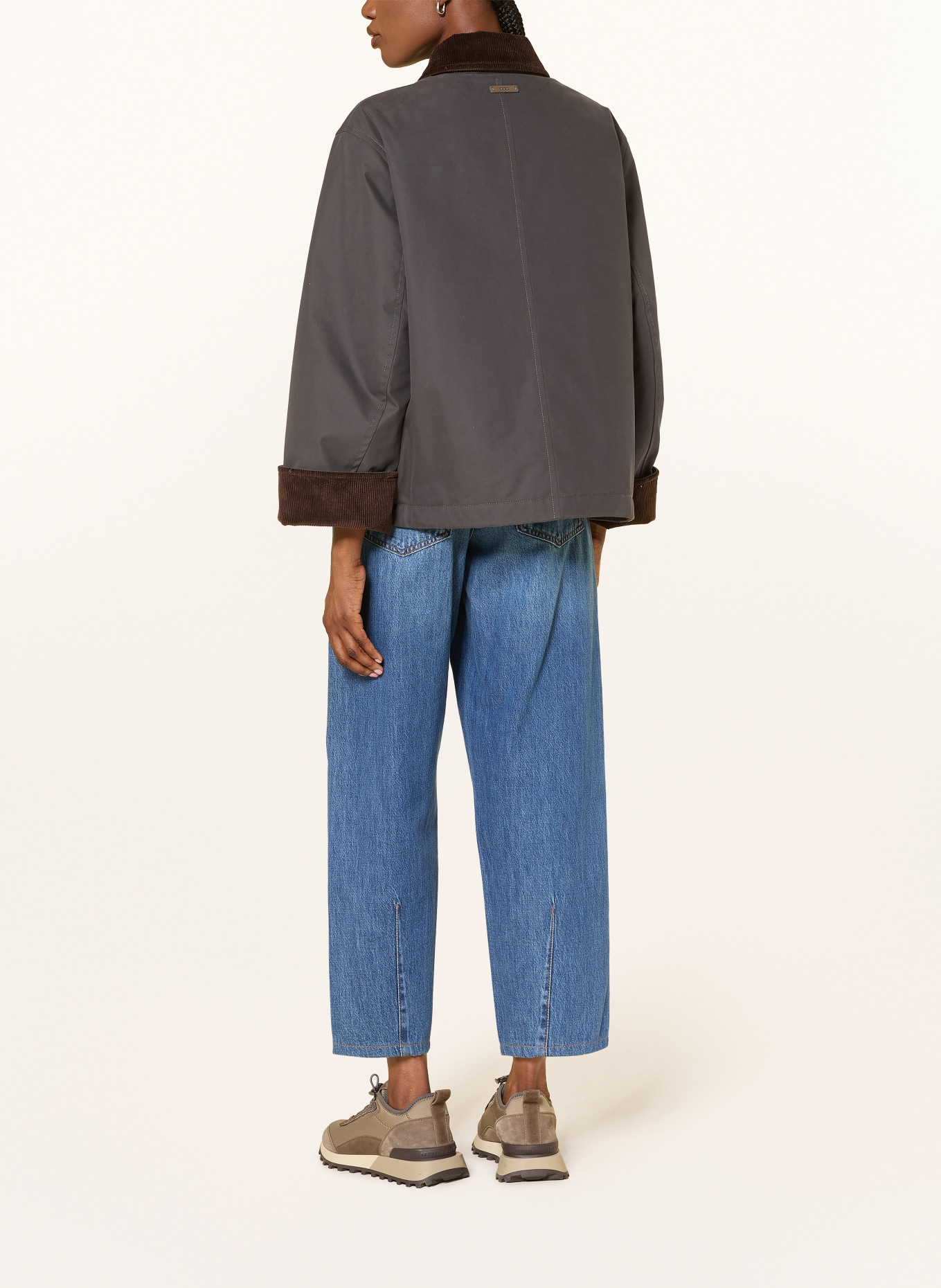 PESERICO Blazer: DONKERGRIJS / MARRON FONCÉ