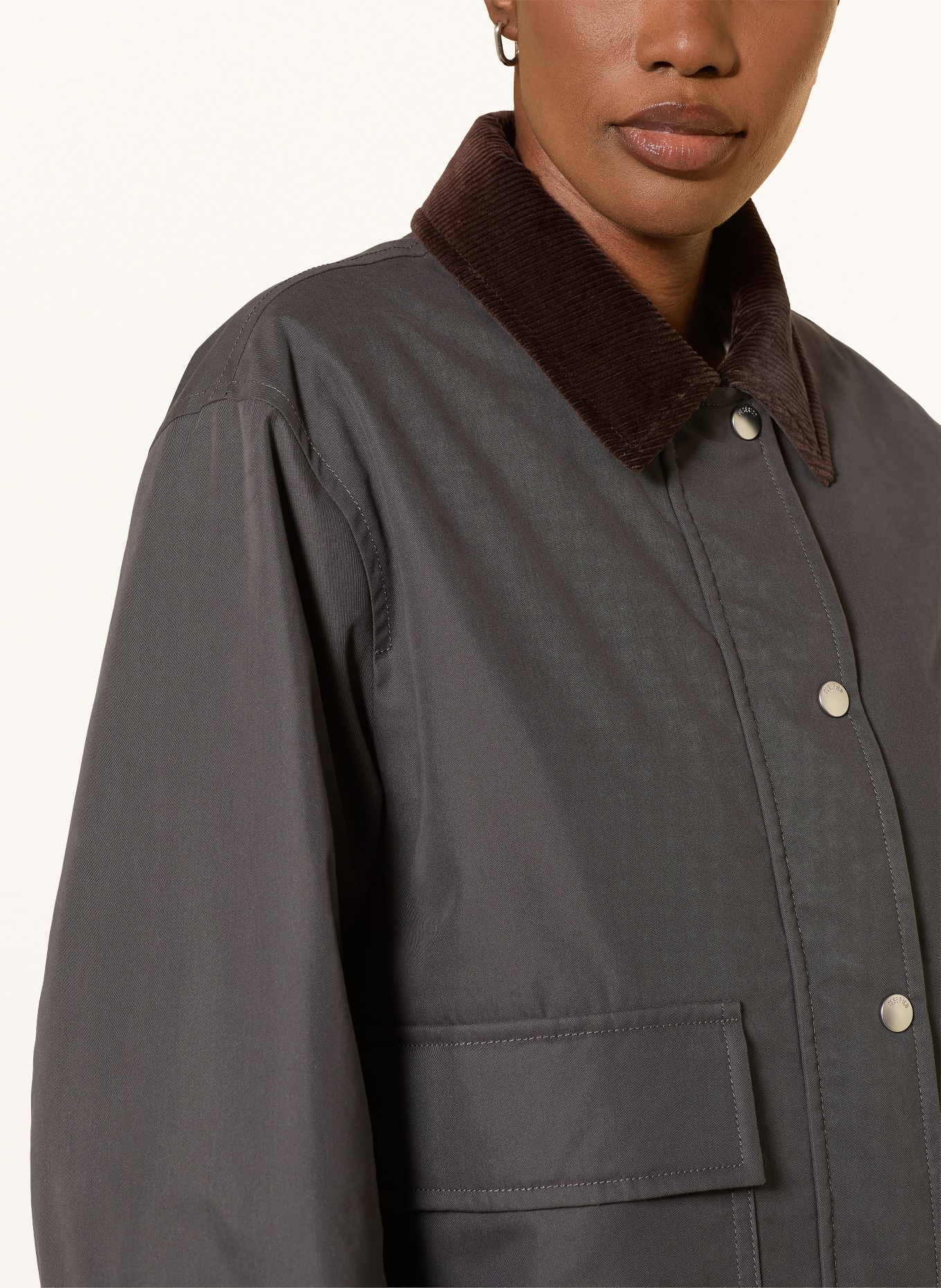 PESERICO Blazer: DONKERGRIJS / MARRON FONCÉ