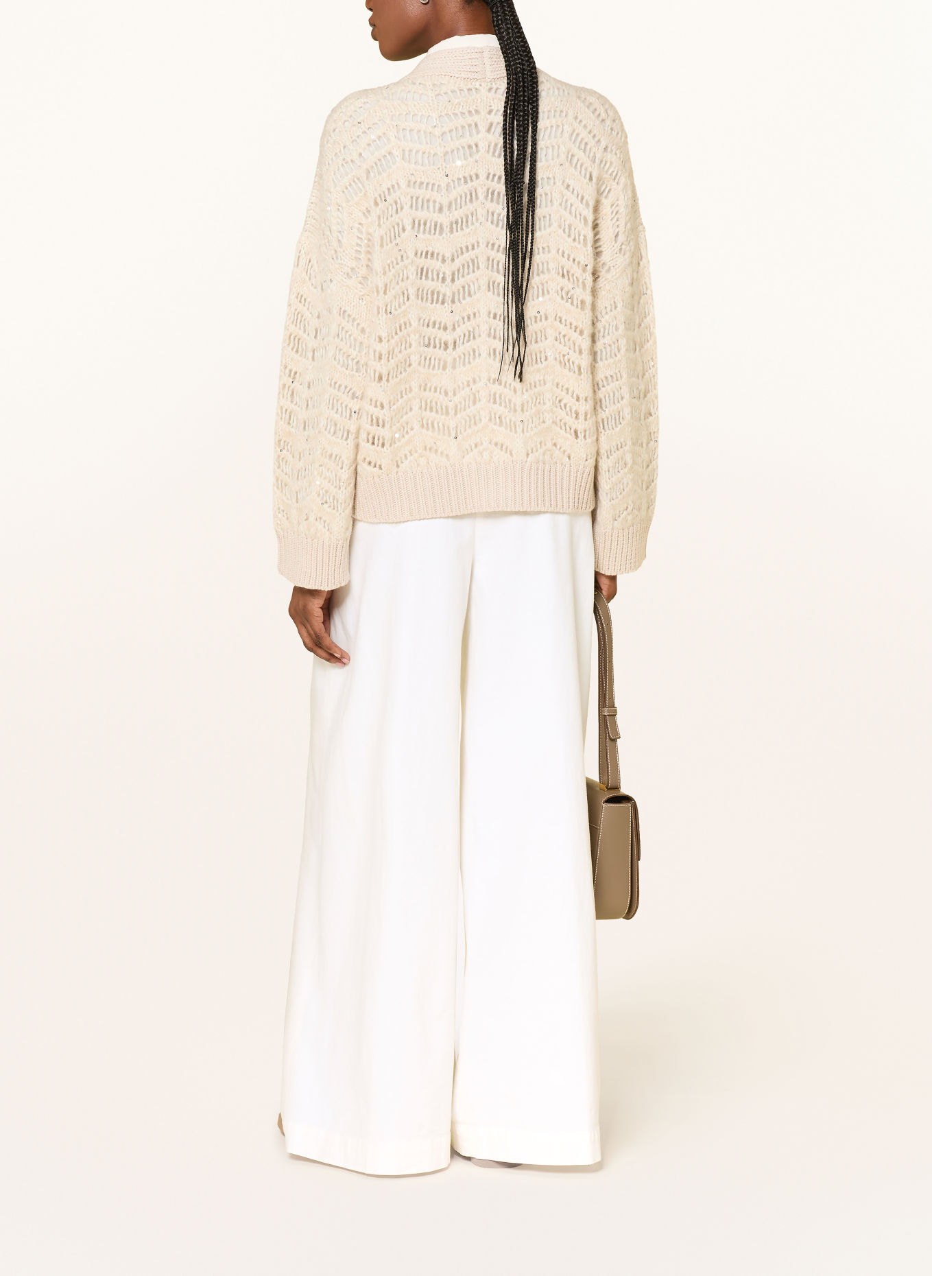 PESERICO Pantalon palazzo: ÉCRU