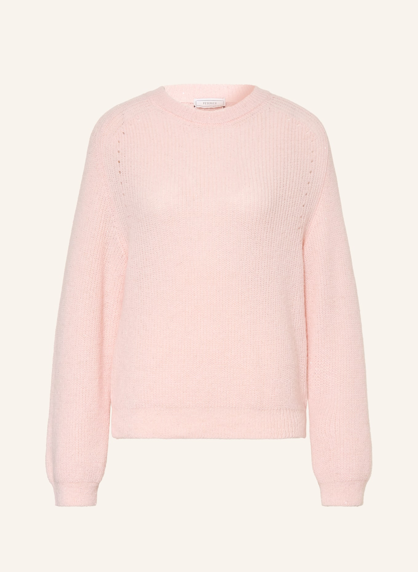 PESERICO Pullover mit Alpaka und Pailletten: HELLROSA