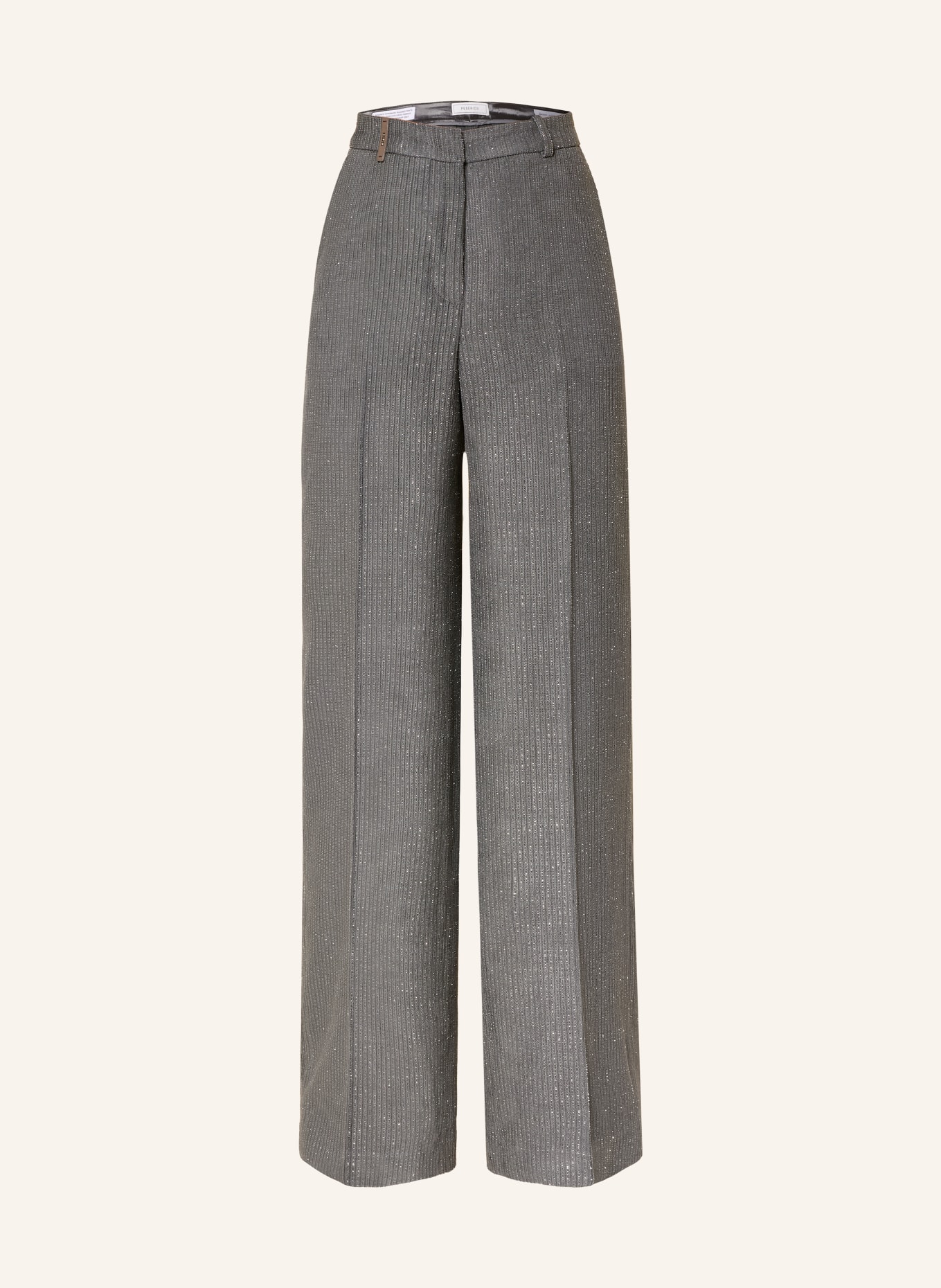 PESERICO Marlenehose mit Glitzergarn: DUNKELGRAU