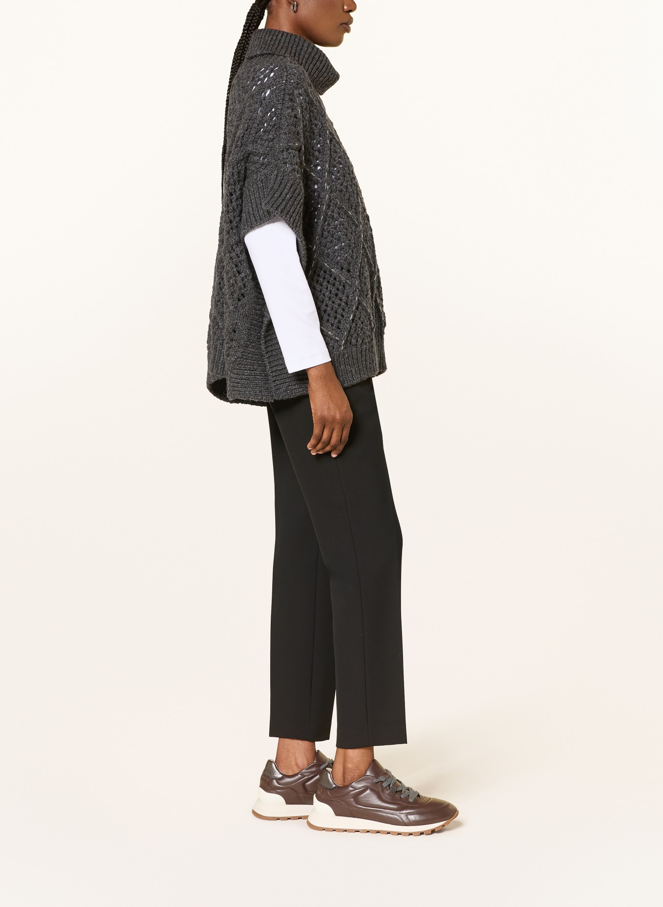 PESERICO 7/8 broek: ZWART