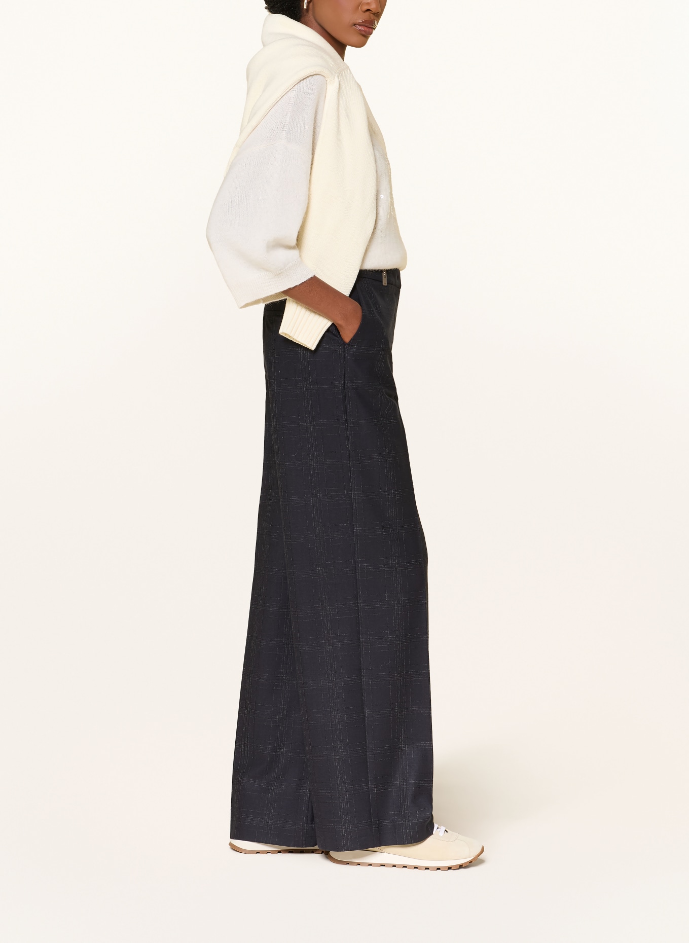 PESERICO Marlenehose: DUNKELBLAU