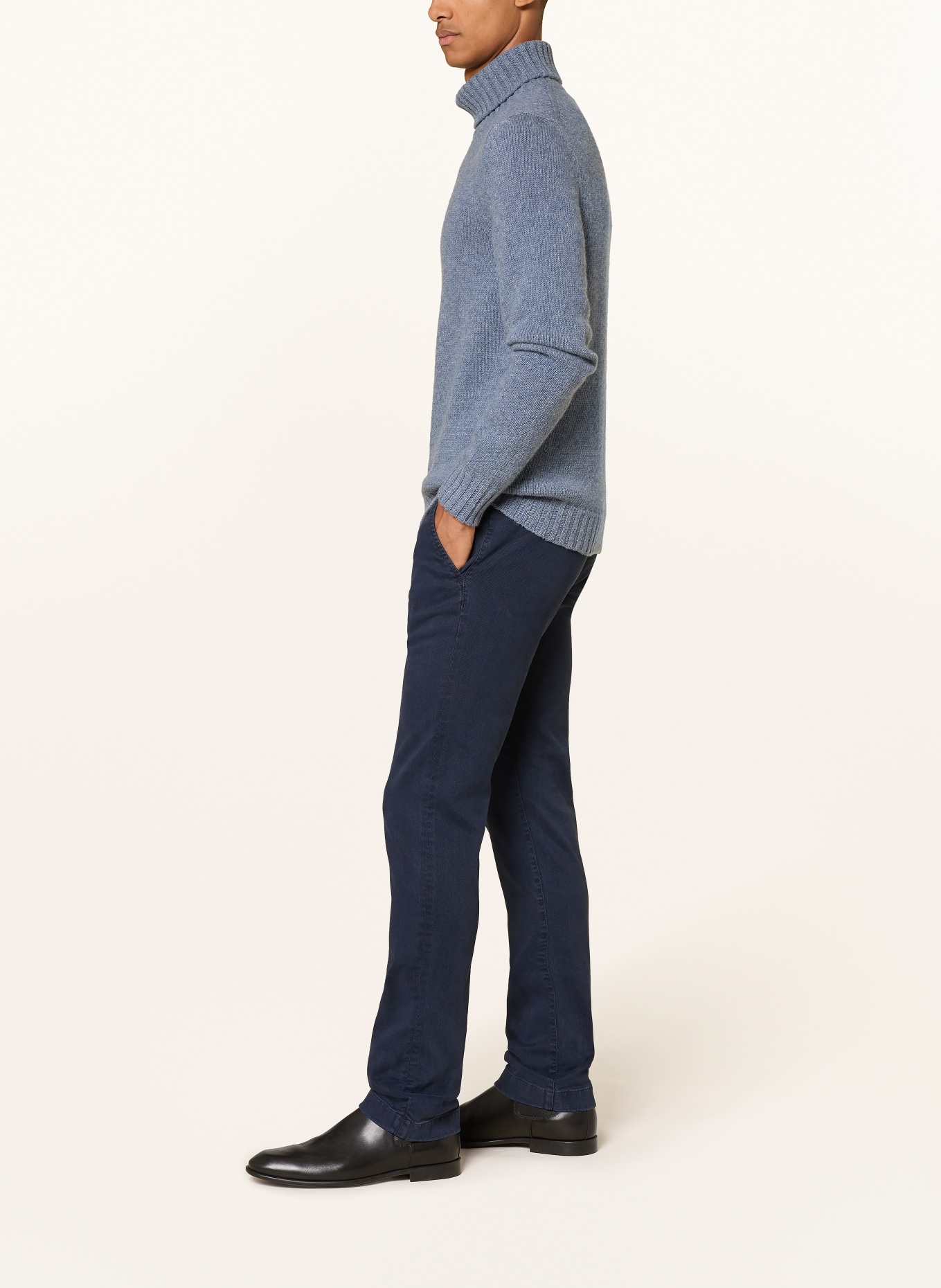 JACOB COHEN Pantaloni chino BOBBY, croială slim fit: ALBASTRU ÎNCHIS