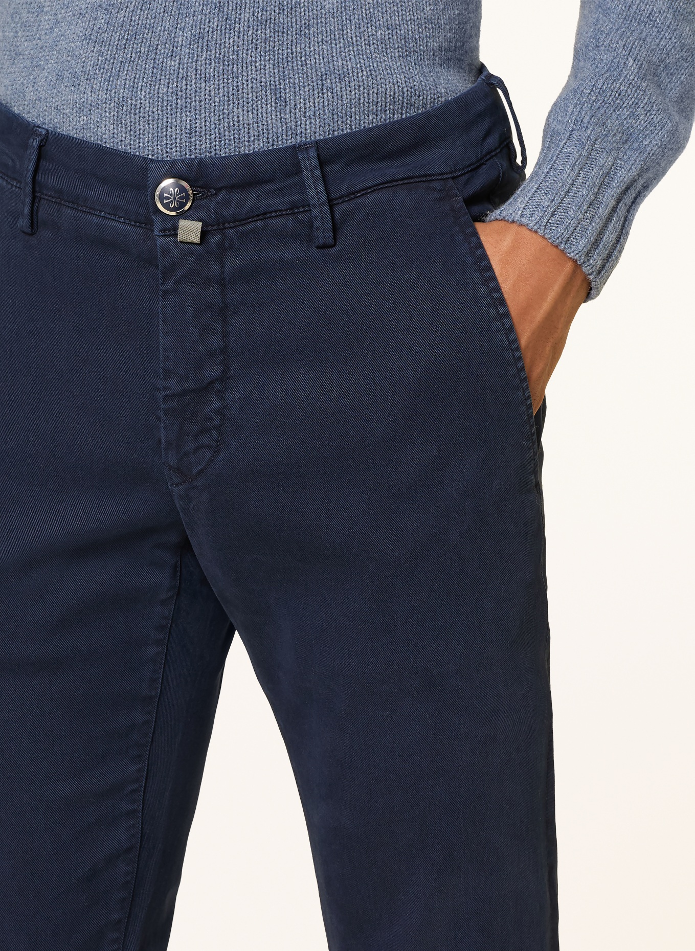 JACOB COHEN Pantaloni chino BOBBY, croială slim fit: ALBASTRU ÎNCHIS