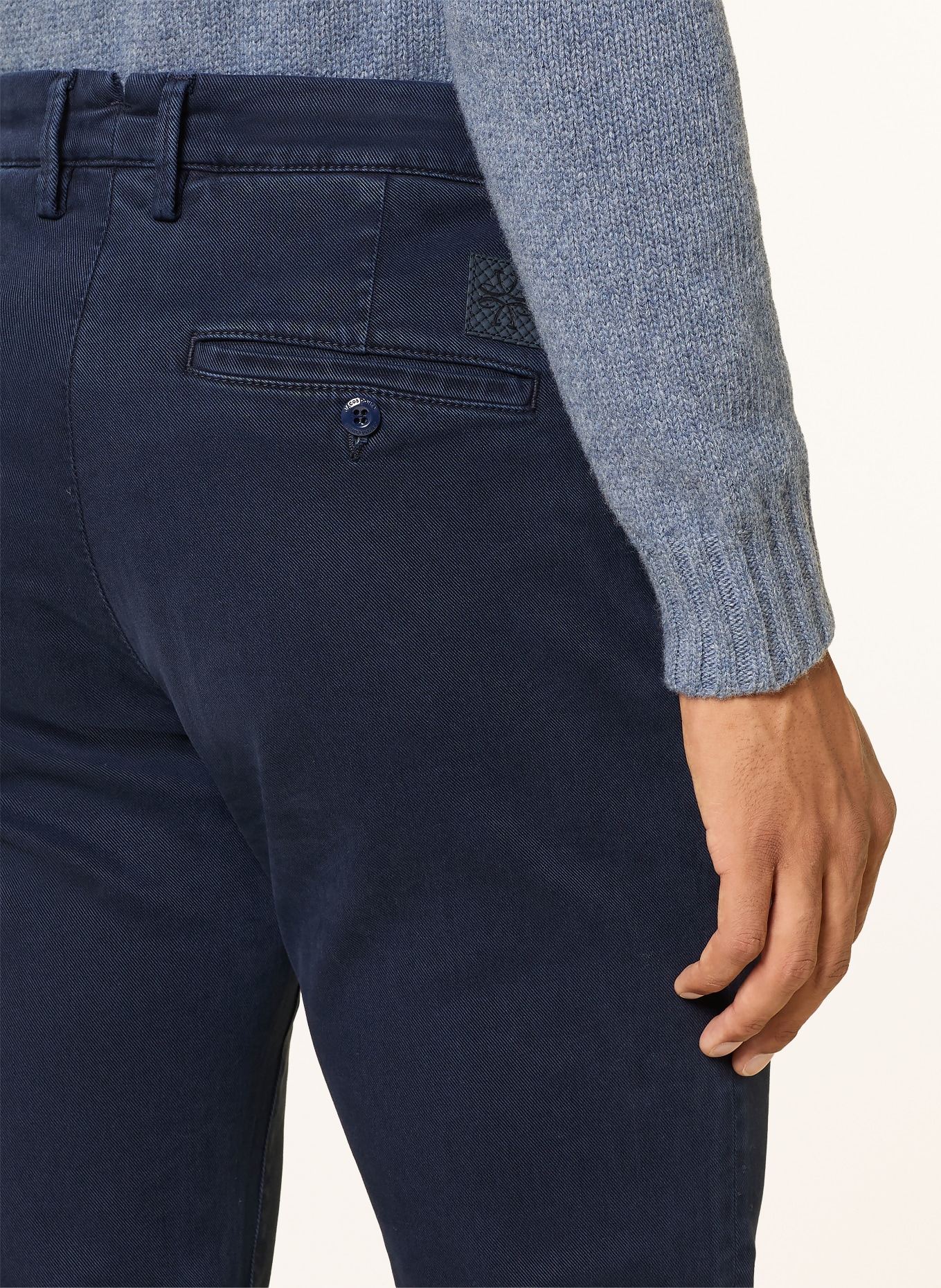 JACOB COHEN Pantaloni chino BOBBY, croială slim fit: ALBASTRU ÎNCHIS