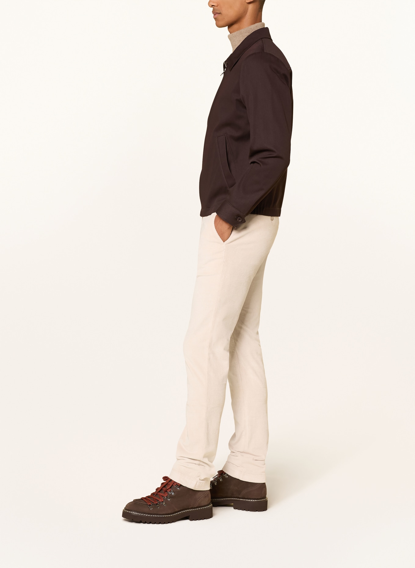 JACOB COHEN Pantaloni din velur BOBBY, croială slim fit: CREM