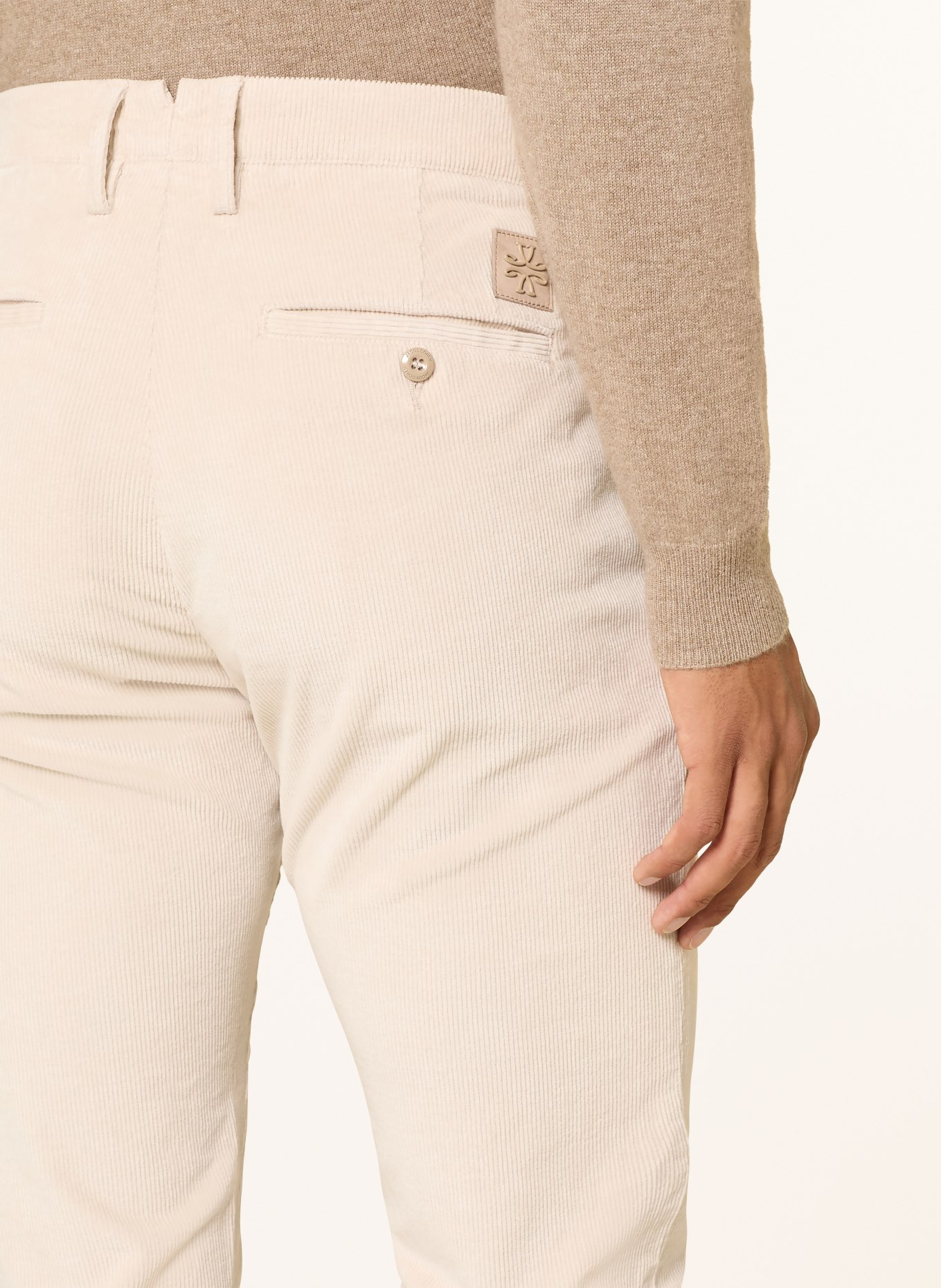 JACOB COHEN Pantaloni din velur BOBBY, croială slim fit: CREM