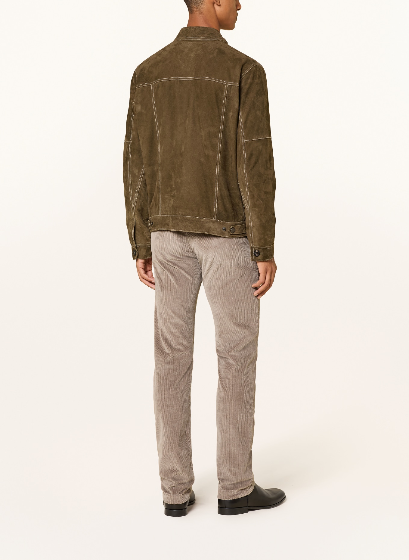 JACOB COHEN Pantaloni din velur BOBBY, croială slim fit: TAUPE