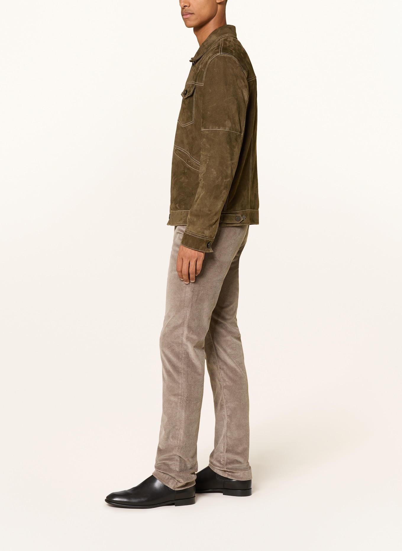 JACOB COHEN Pantaloni din velur BOBBY, croială slim fit: TAUPE