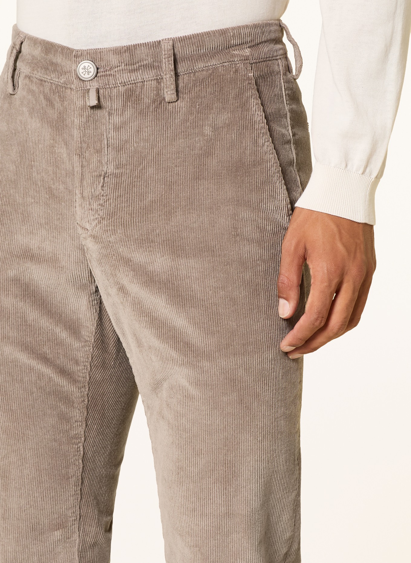 JACOB COHEN Pantaloni din velur BOBBY, croială slim fit: TAUPE
