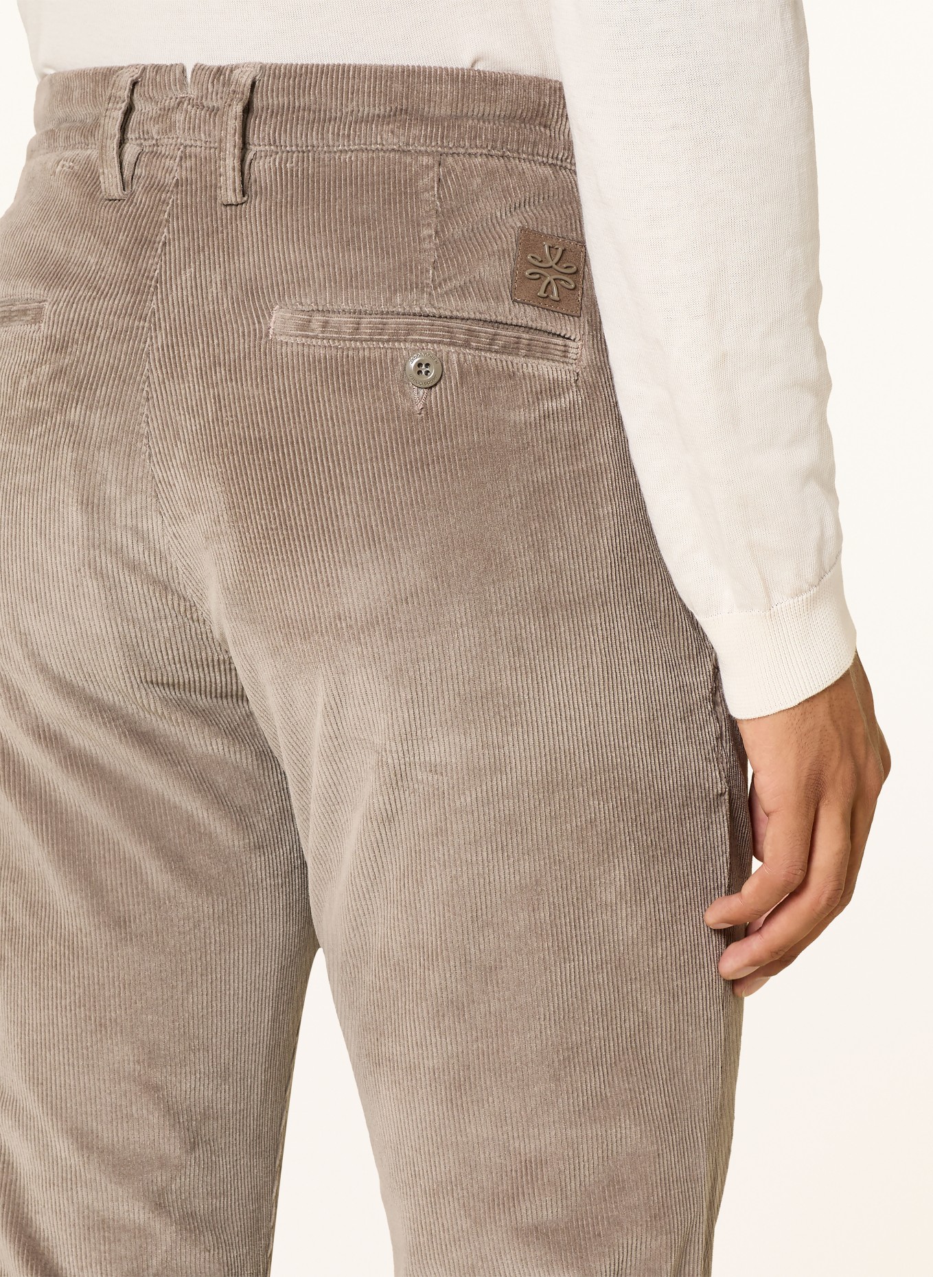 JACOB COHEN Pantaloni din velur BOBBY, croială slim fit: TAUPE