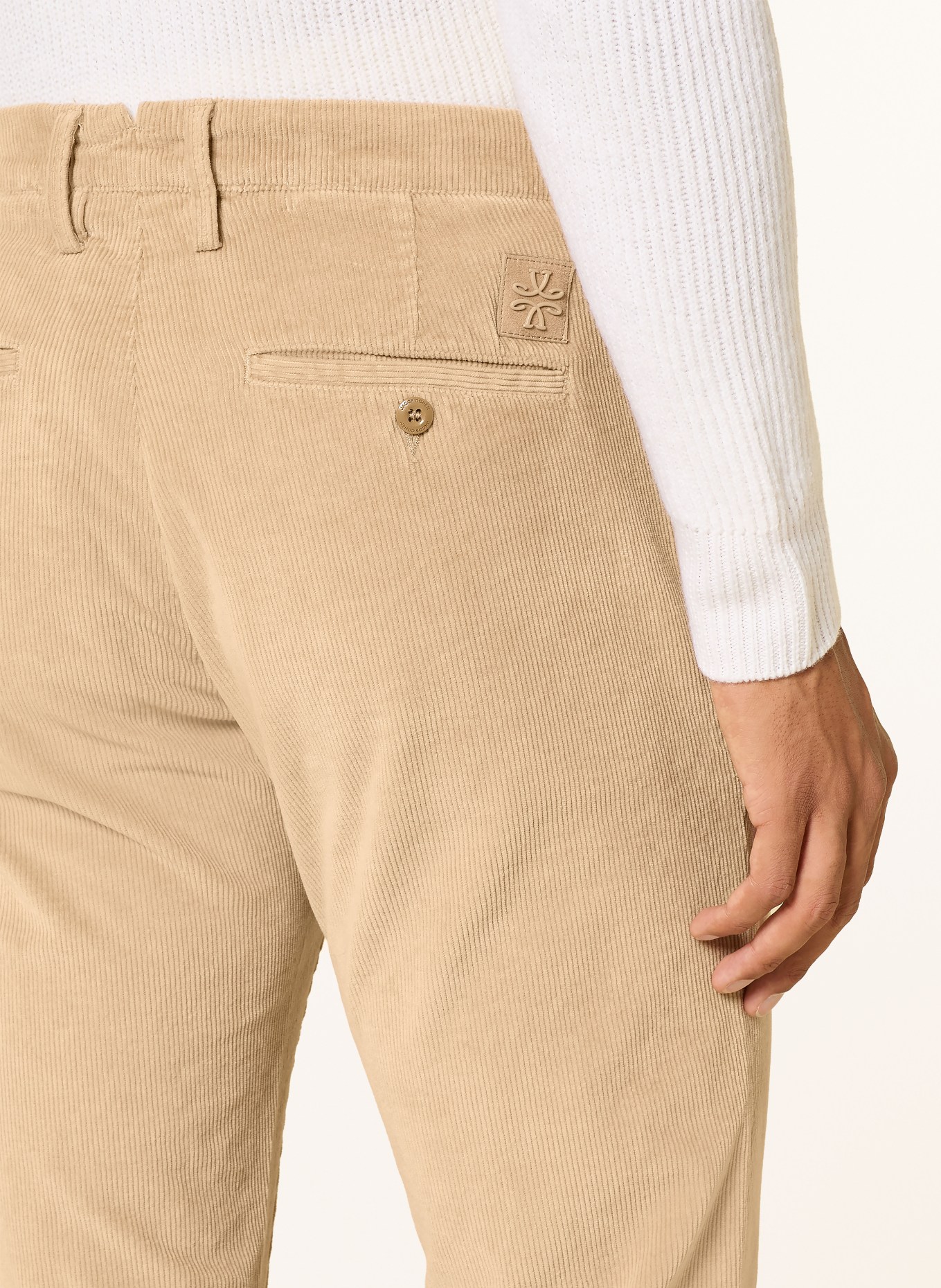 JACOB COHEN Pantaloni din velur BOBBY, croială slim fit: BEJ