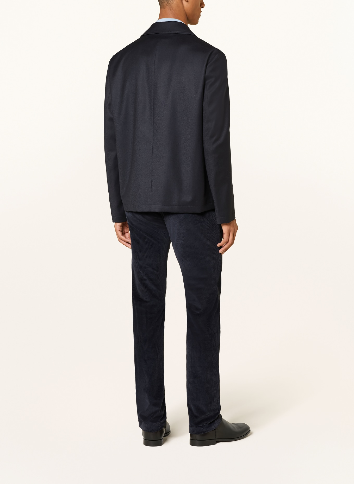 JACOB COHEN Pantaloni din velur BOBBY, croială slim fit: ALBASTRU ÎNCHIS