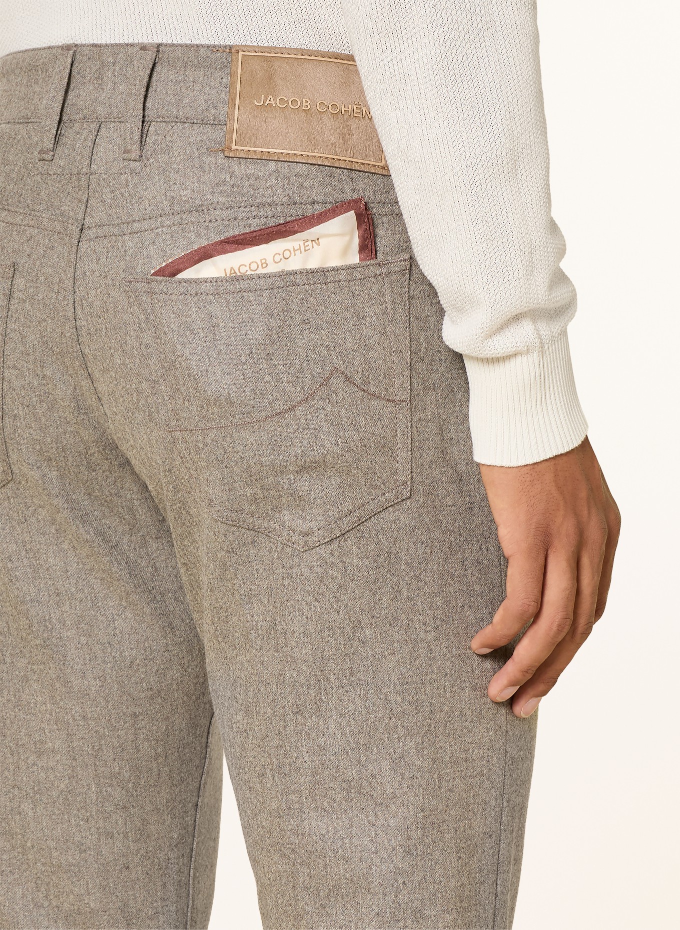 JACOB COHEN Broek BARD Slim Fit: BEIGE