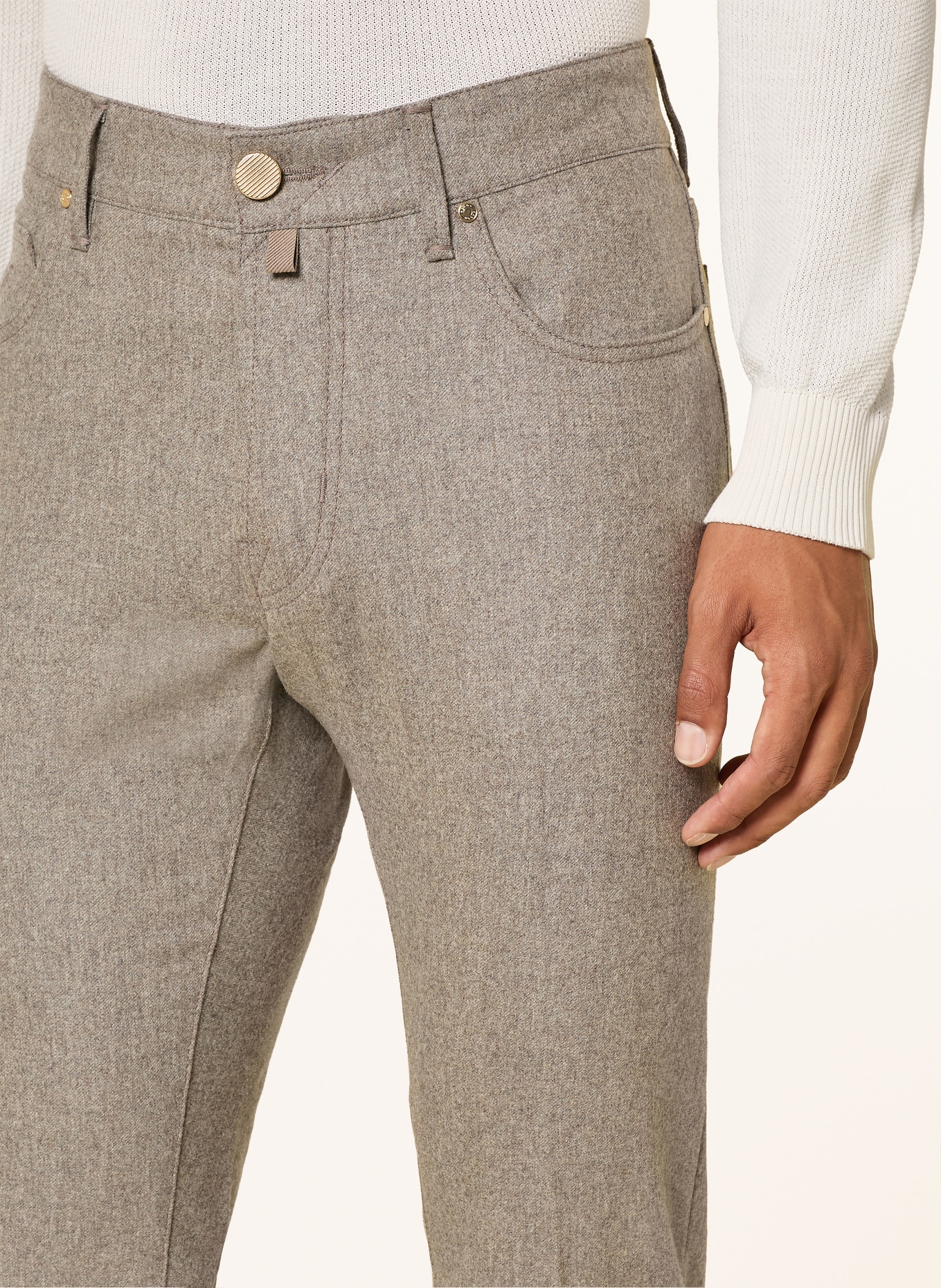 JACOB COHEN Broek BARD Slim Fit: BEIGE