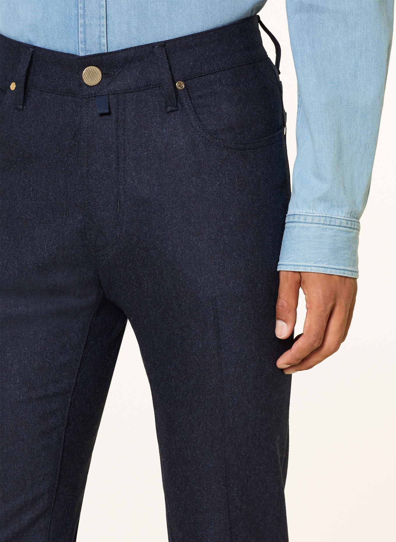 JACOB COHEN Broek BARD Slim Fit: DONKERBLAUW