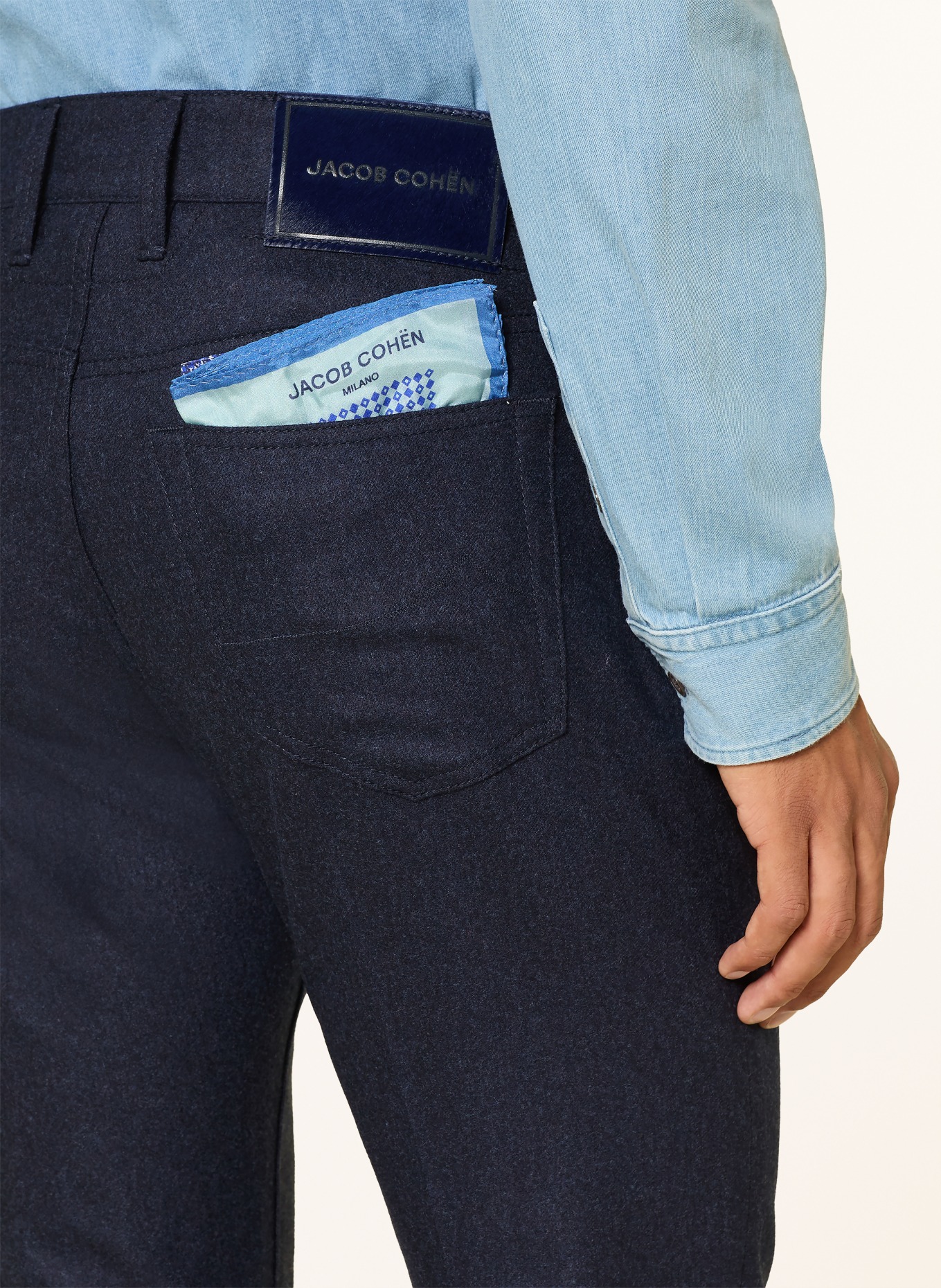JACOB COHEN Broek BARD Slim Fit: DONKERBLAUW