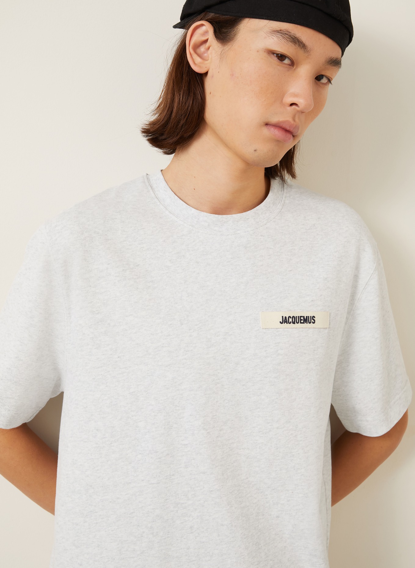 JACQUEMUS T-shirt LE TSHIRT GROS GRAIN: GRIS CLAIR / GRIS