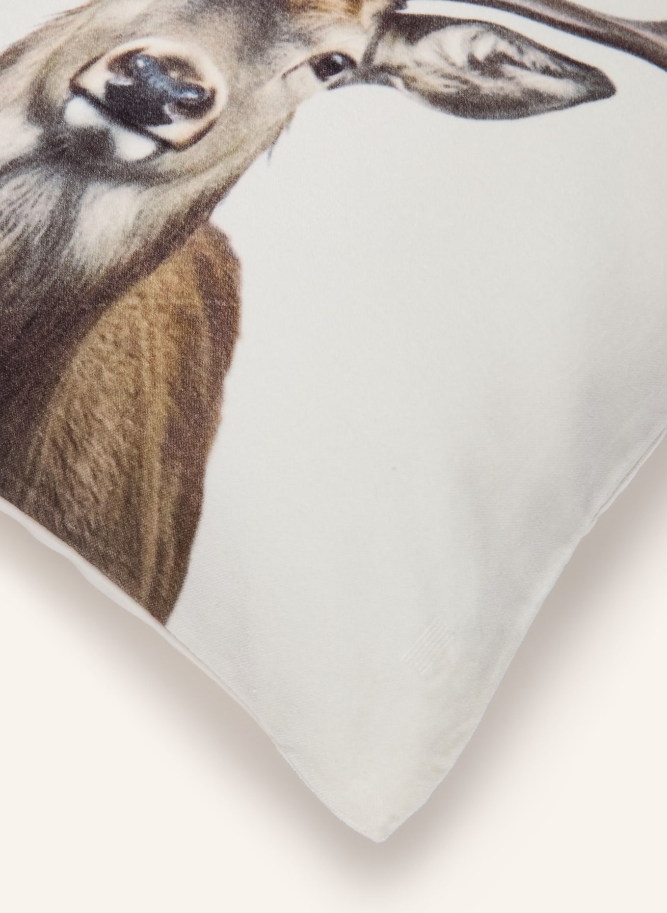 EB HOME Pyntepudebetræk HIRSCH: CREME / MØRKEBRUN / BEIGE