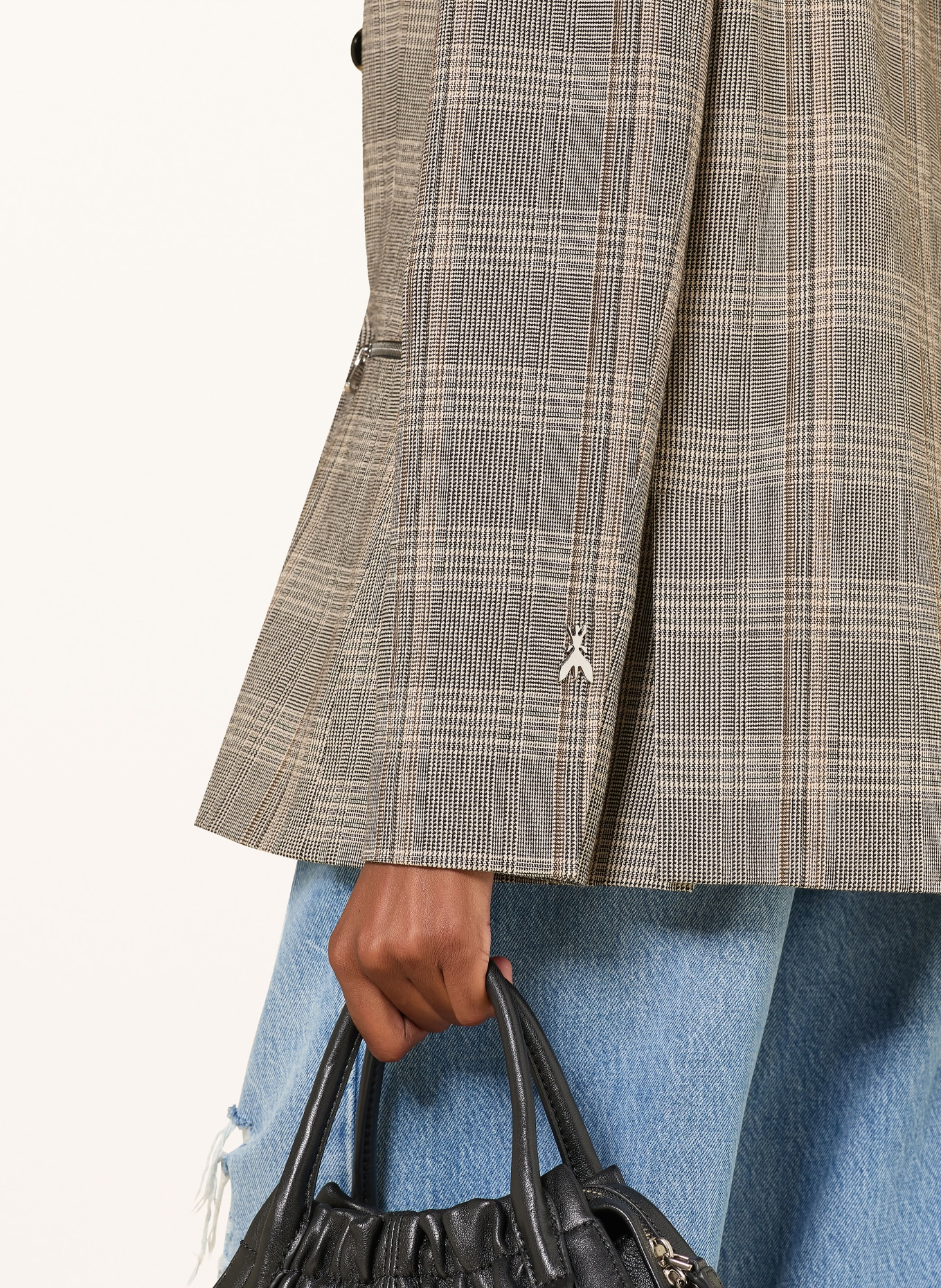 PATRIZIA PEPE Blazer: BRUIN / BEIGE / ZWART