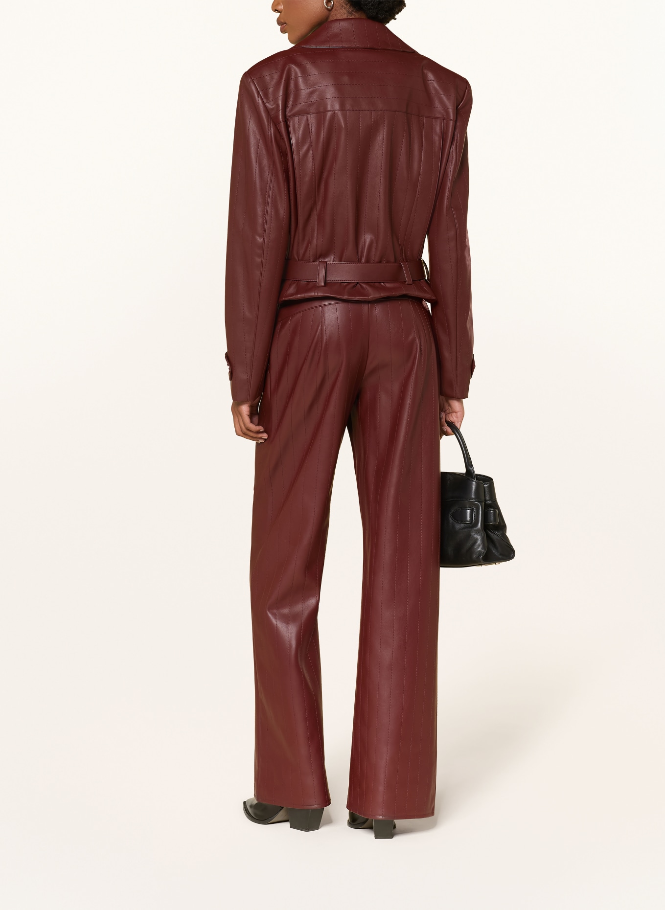 PATRIZIA PEPE Pantaloni bootcut cu aspect de piele: MARO