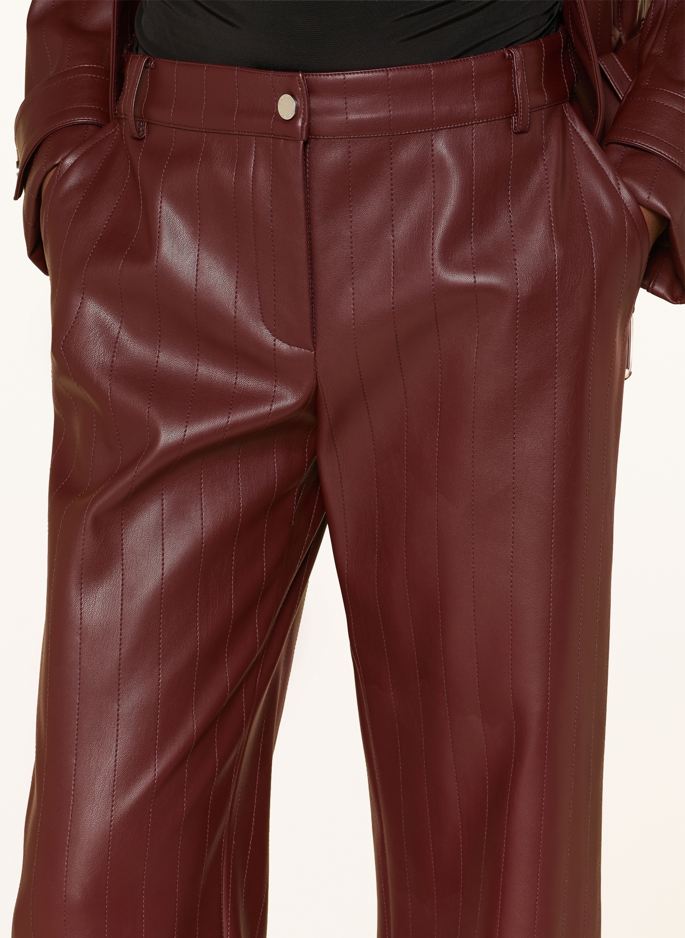 PATRIZIA PEPE Pantaloni bootcut cu aspect de piele: MARO
