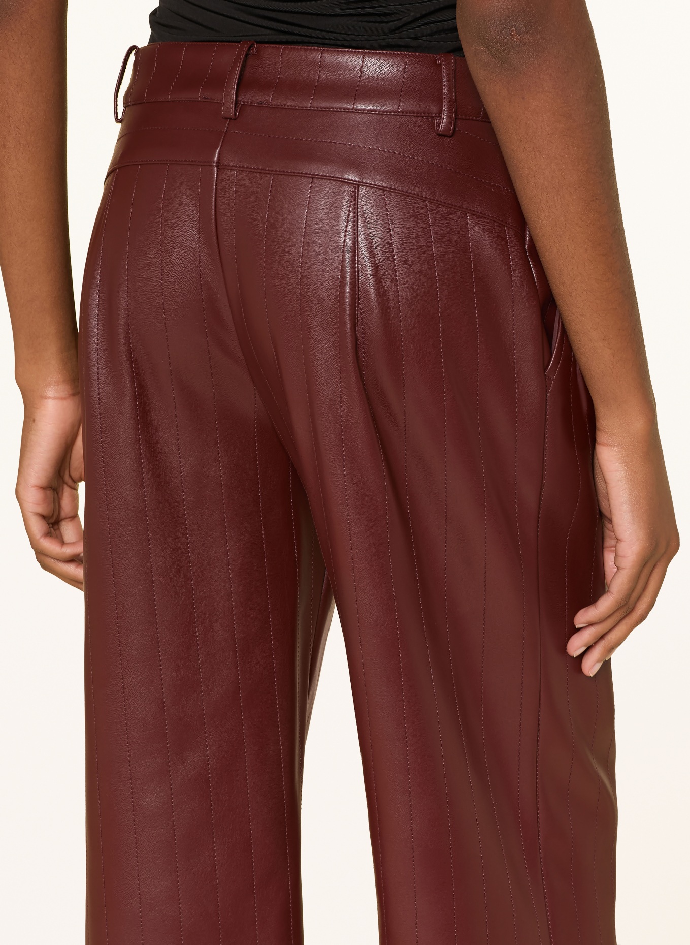 PATRIZIA PEPE Pantaloni bootcut cu aspect de piele: MARO